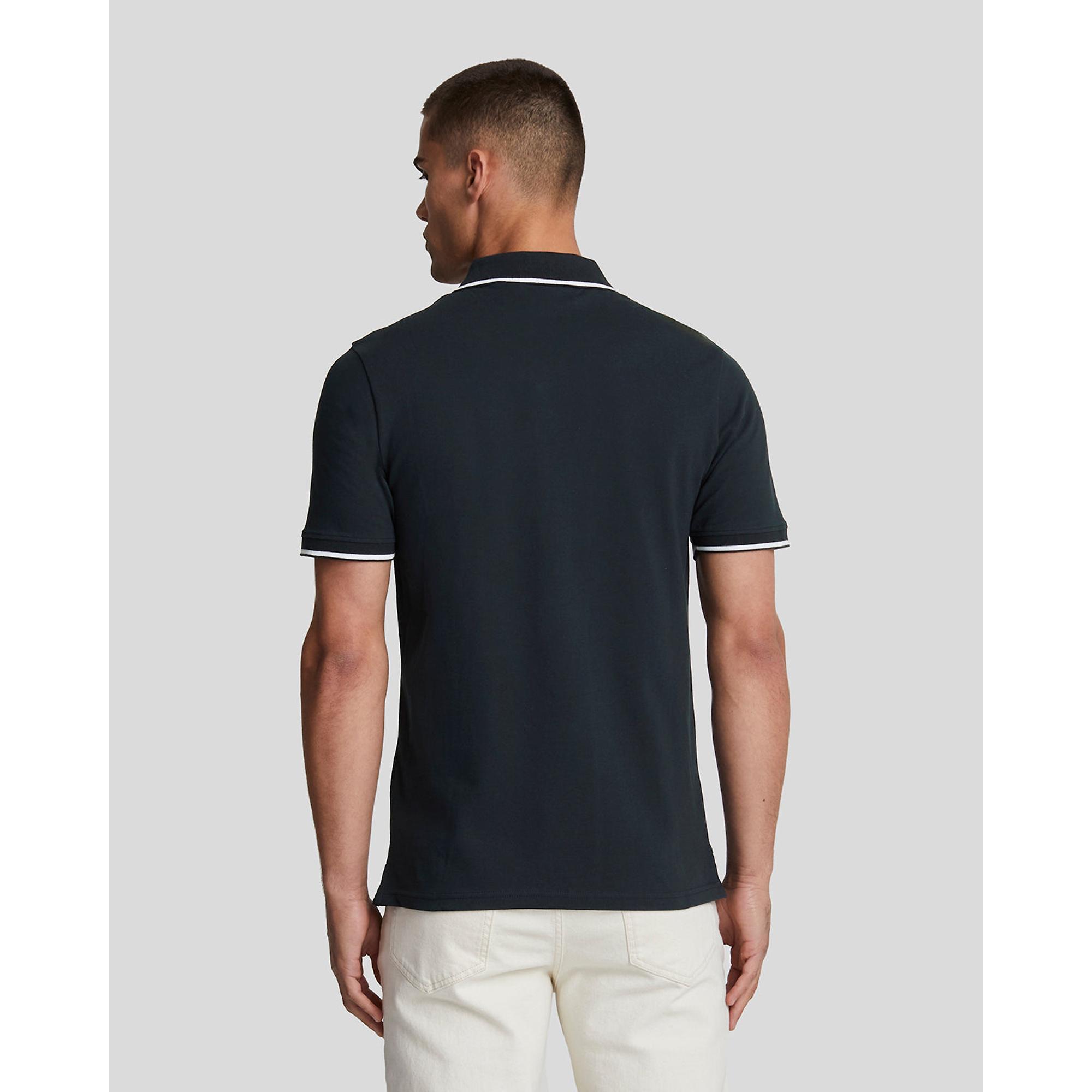 Product image 2 of 5 of Lyle & Scott Men's Tipped Polo Shirt - Dark Navy/ White