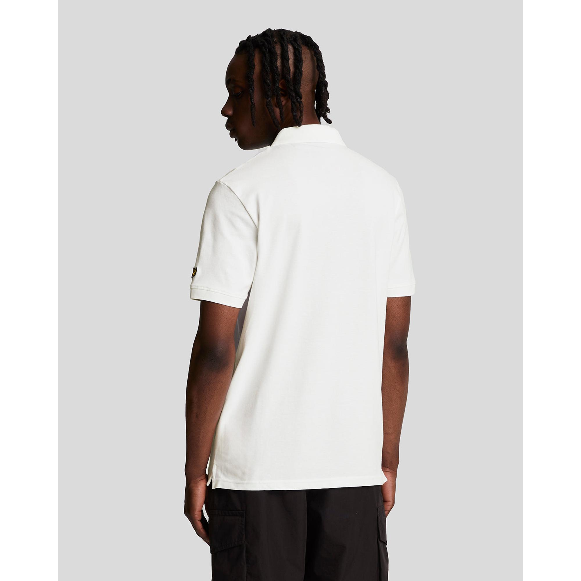 Product image 2 of 5 of Lyle & Scott Men's Embroidered Polo Shirt - White/ Jet Black