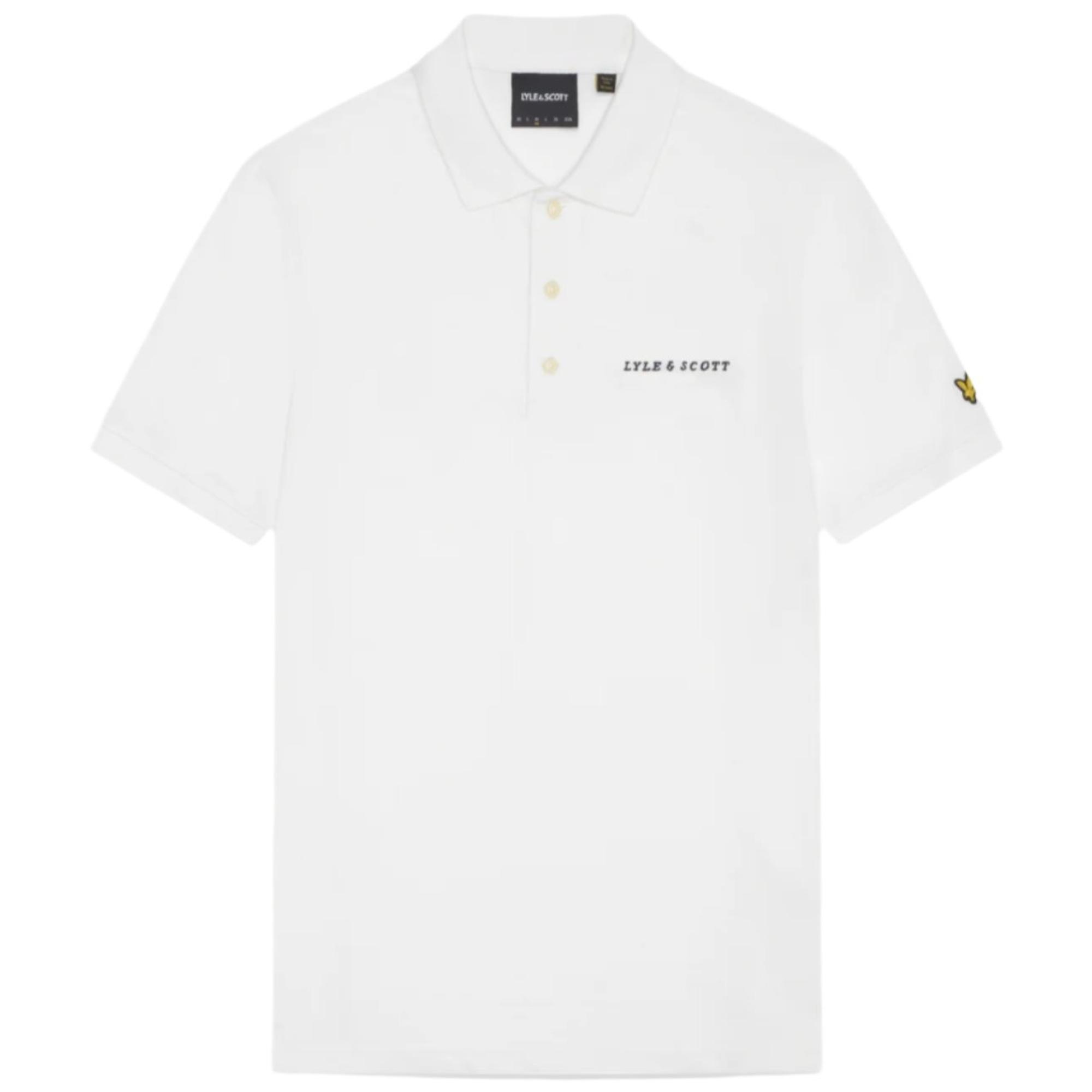 Product image 5 of 5 of Lyle & Scott Men's Embroidered Polo Shirt - White/ Jet Black