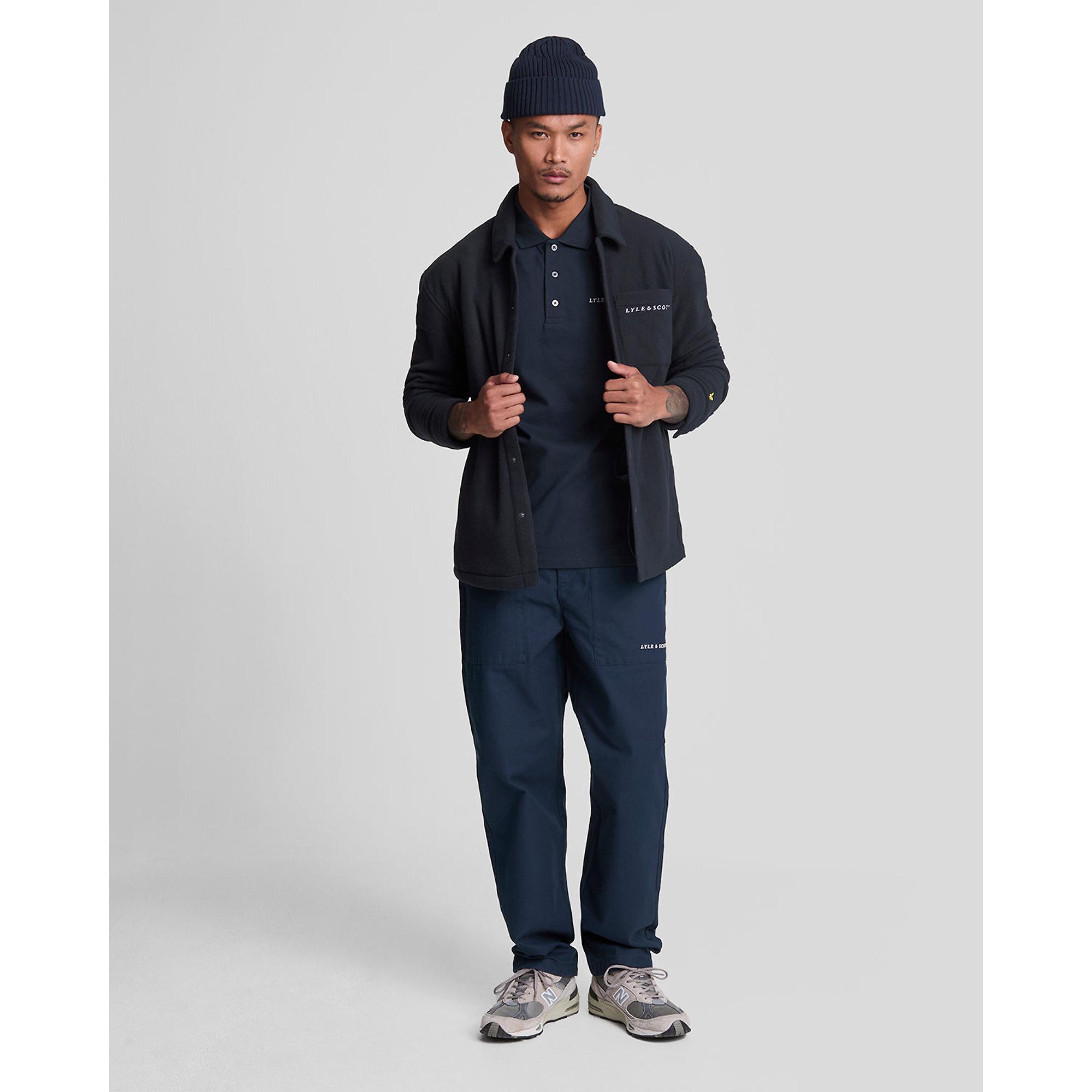 Product image 3 of 5 of Lyle & Scott Men's Embroidered Polo Shirt - Dark Navy/ Cove