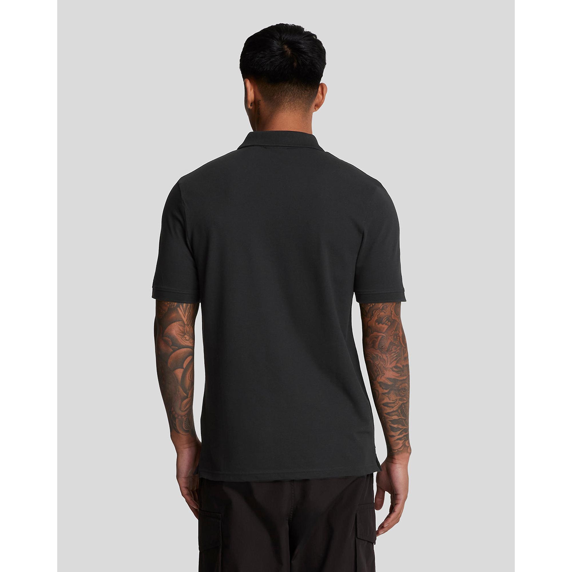 Product image 2 of 5 of Lyle & Scott Men's Embroidered Polo Shirt - Jet Black/ White