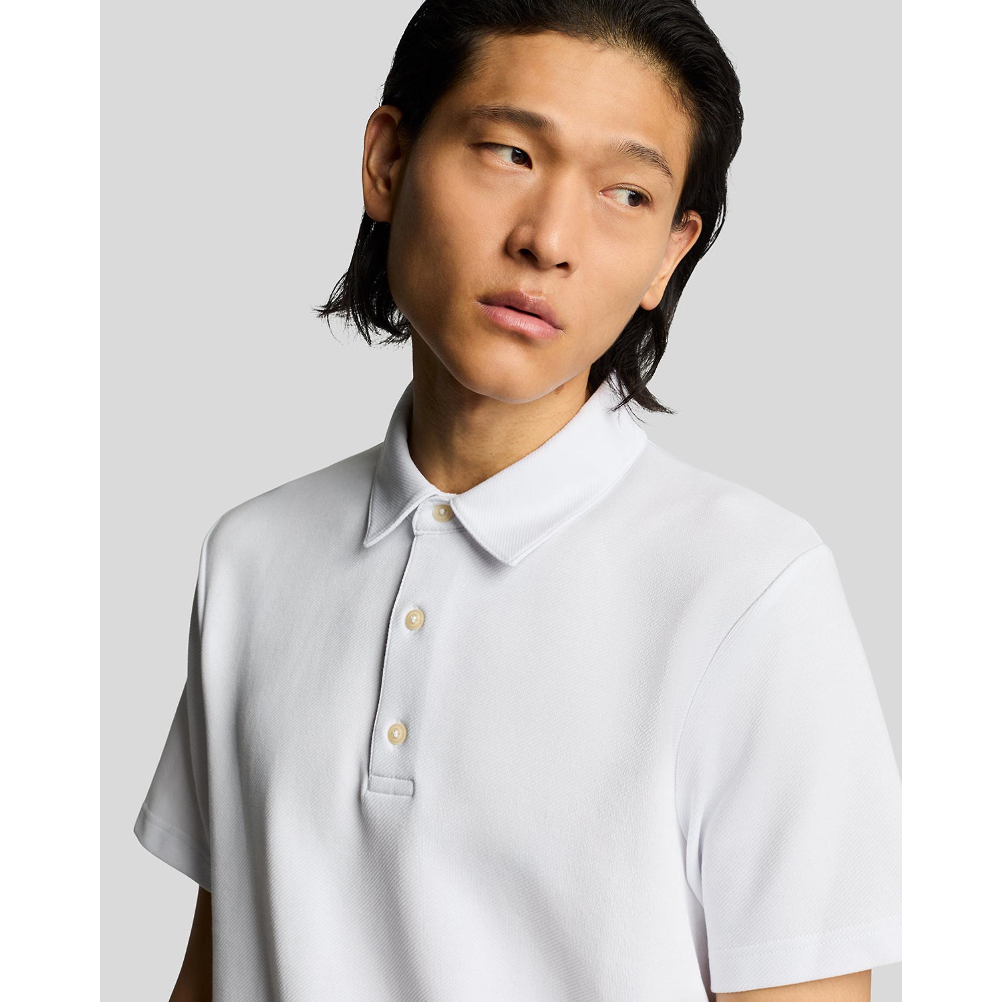Product image 5 of 5 of Lyle & Scott Men's Twill Texture Polo Shirt - White