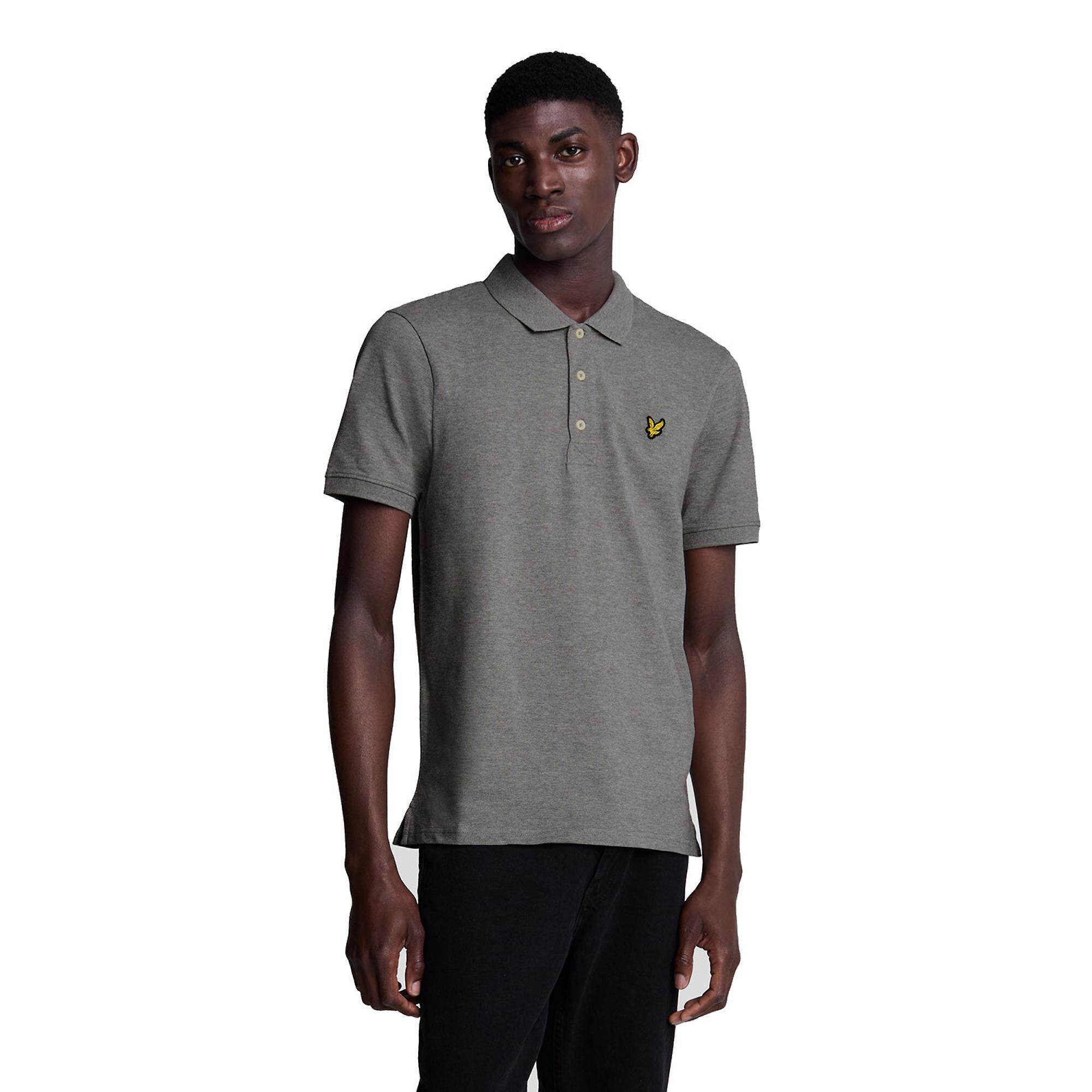 Product image 1 of 5 of Lyle & Scott Men's Plain Polo Shirt - Mid Grey Marl