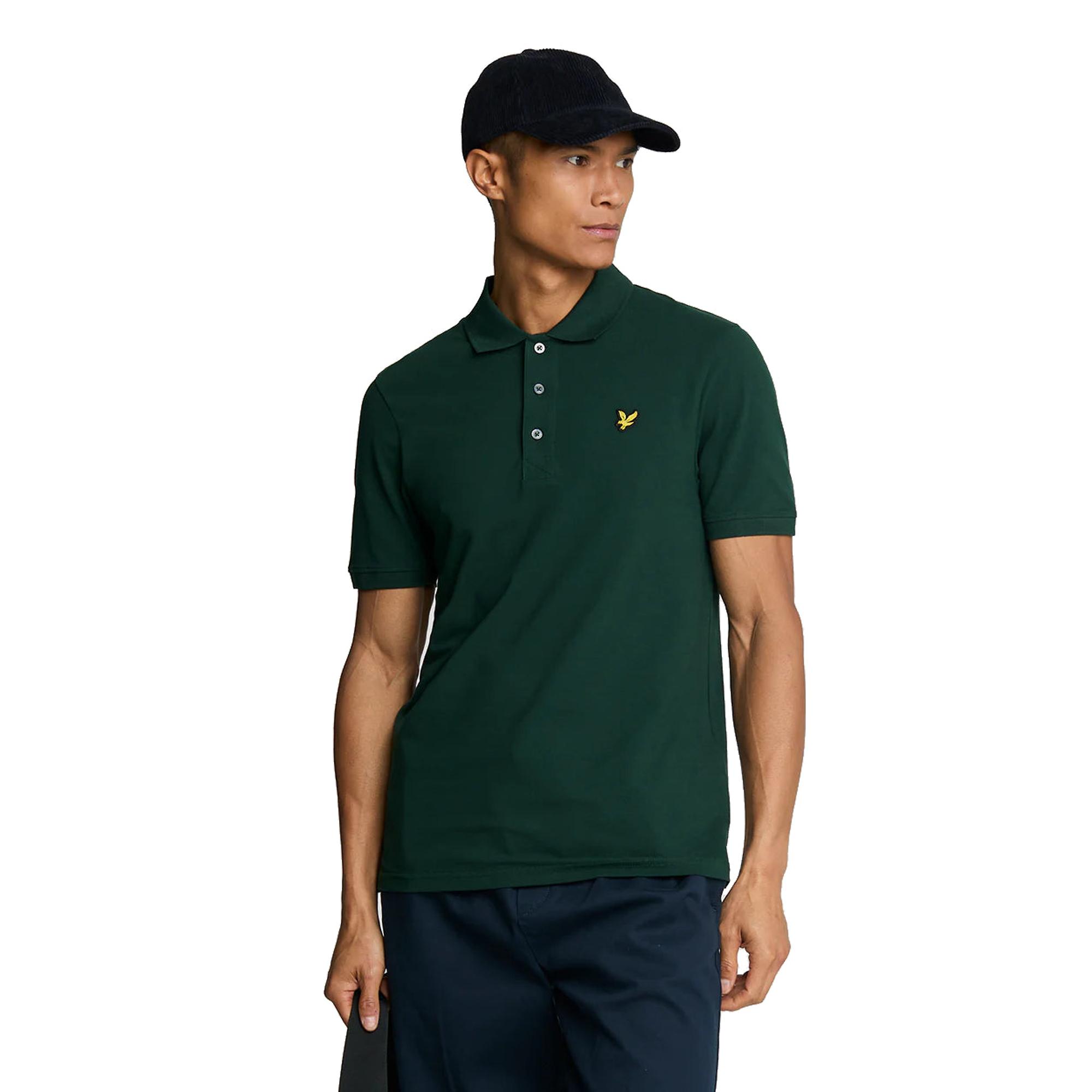 Product image 1 of 5 of Lyle & Scott Men's Plain Polo Shirt - Deep Green