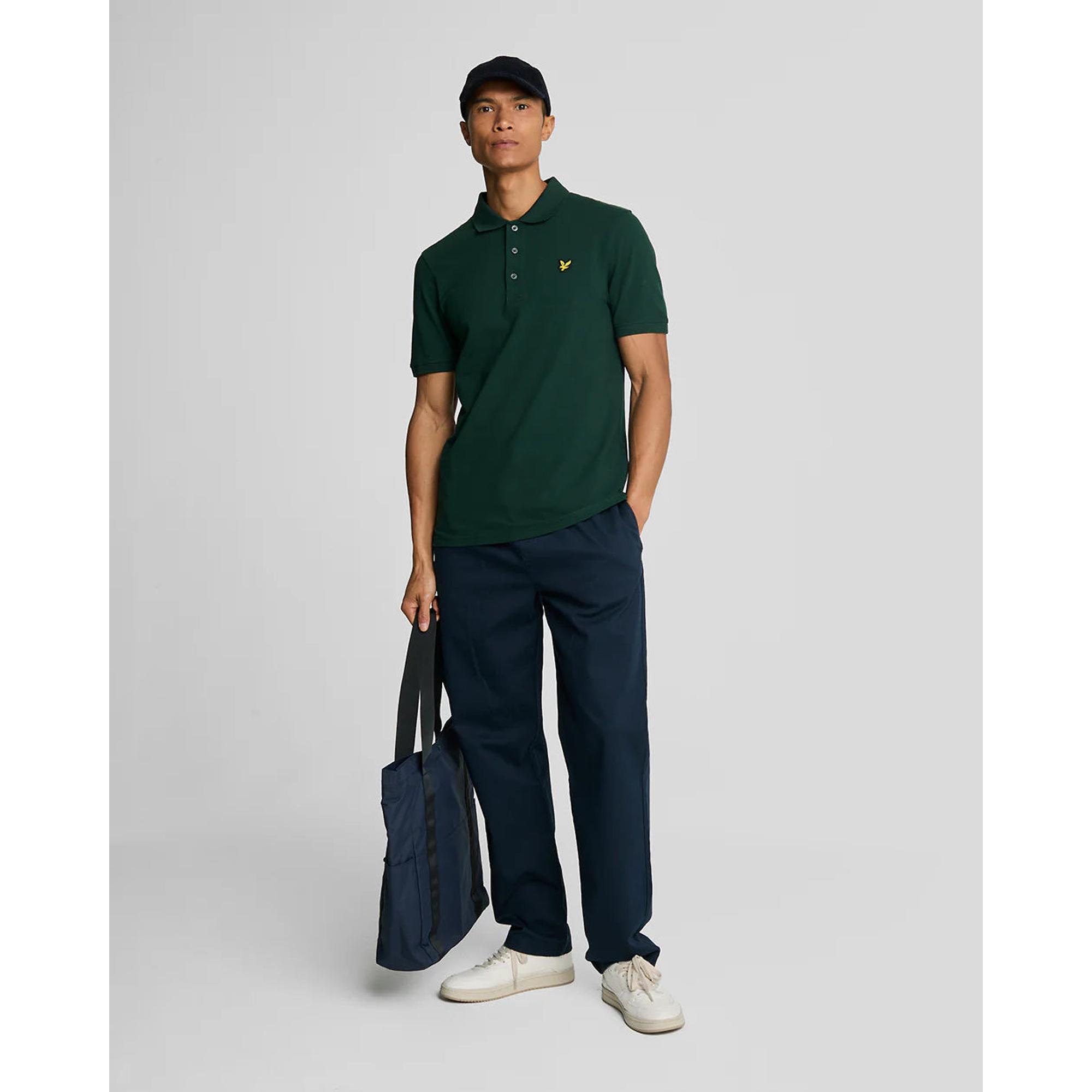 Product image 4 of 5 of Lyle & Scott Men's Plain Polo Shirt - Deep Green