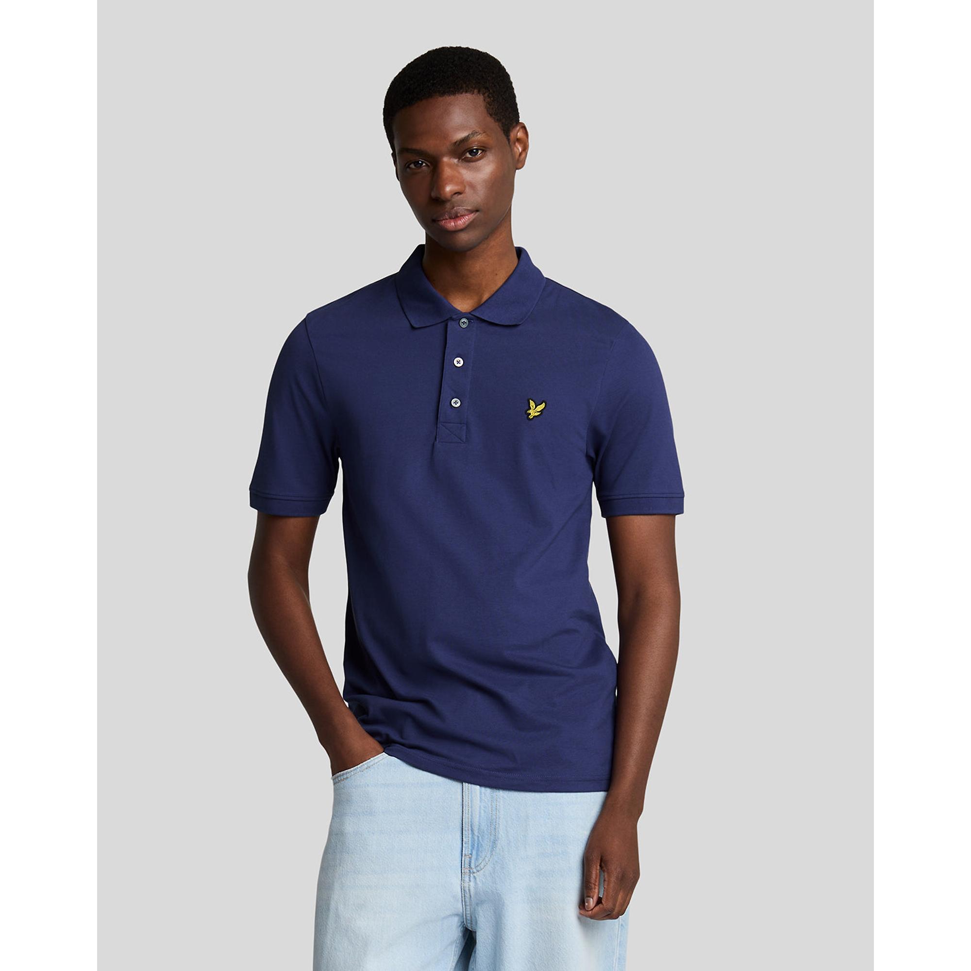 Product image 2 of 5 of Lyle & Scott Men's Plain Polo Shirt - Deep Indigo