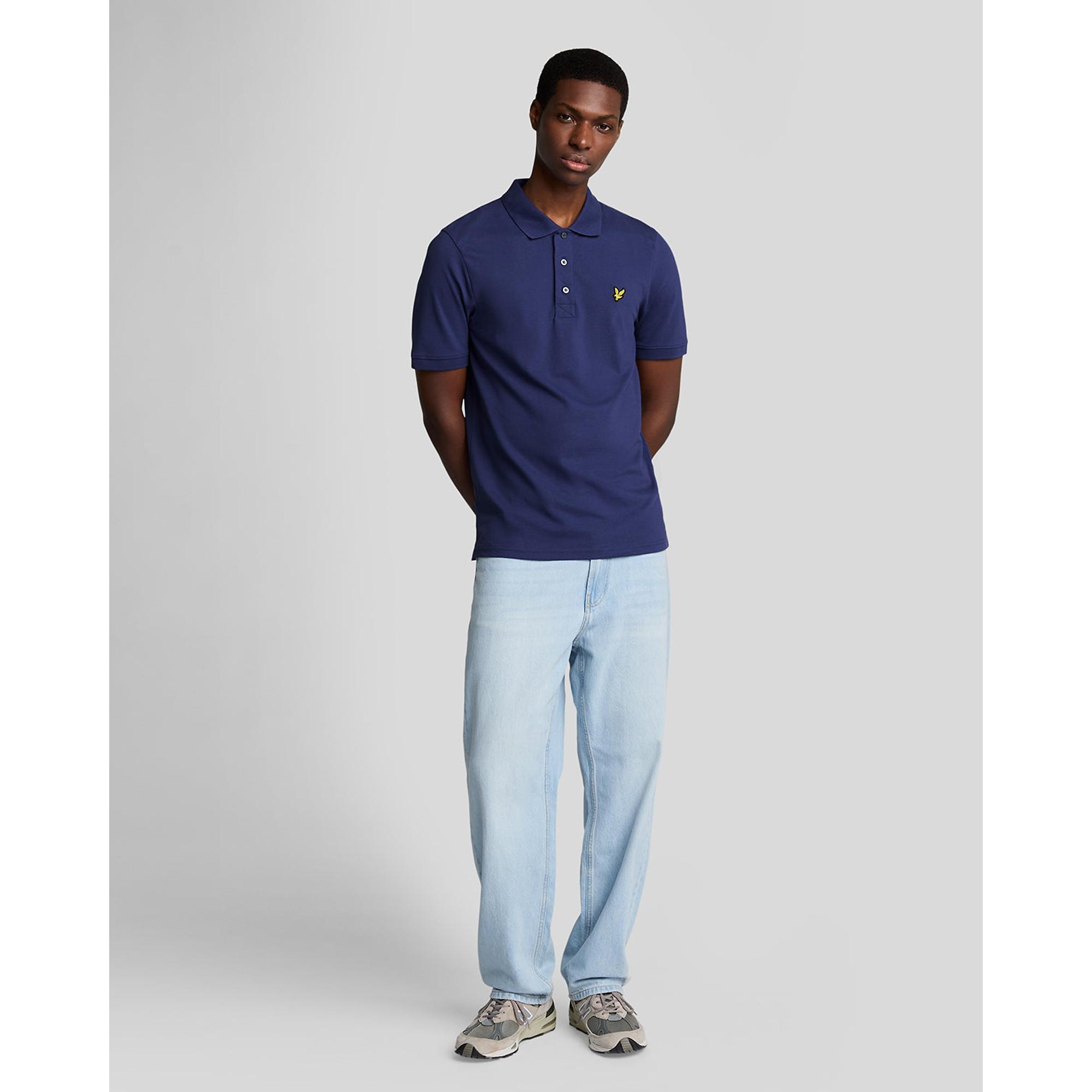 Product image 3 of 5 of Lyle & Scott Men's Plain Polo Shirt - Deep Indigo