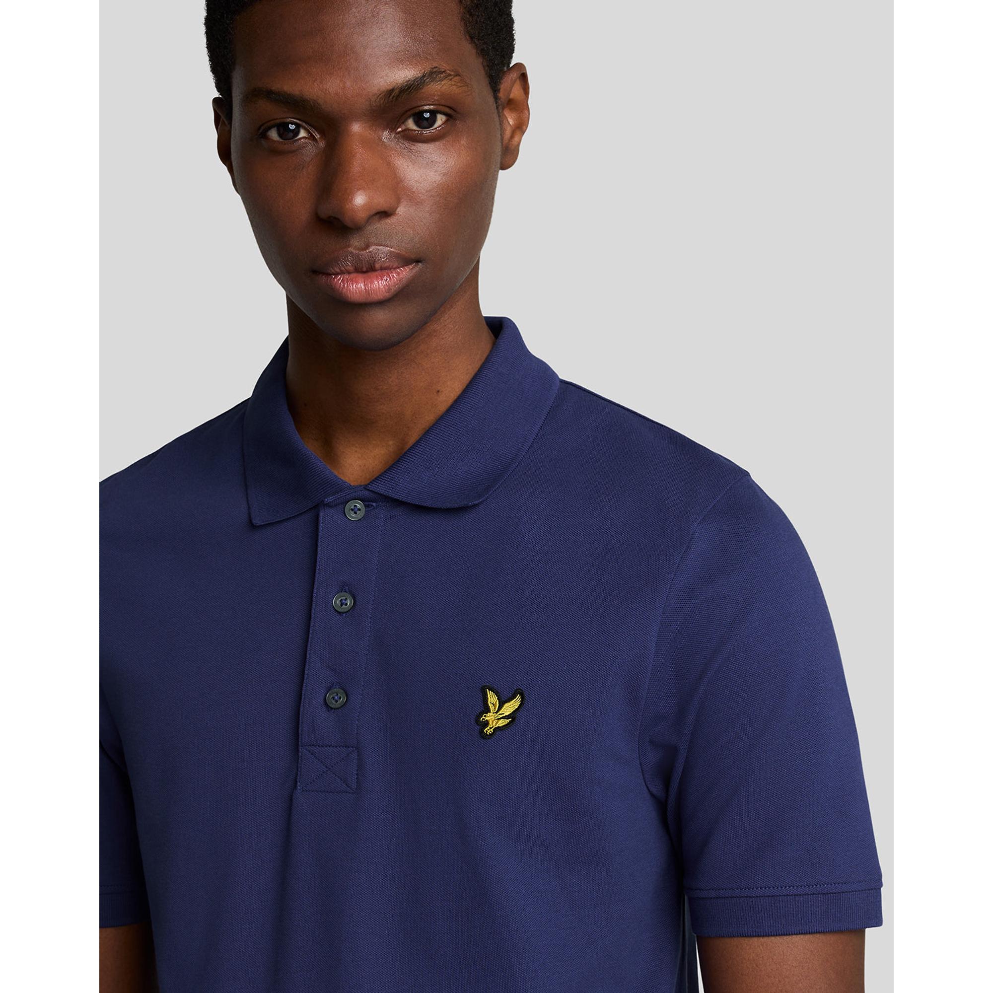 Product image 5 of 5 of Lyle & Scott Men's Plain Polo Shirt - Deep Indigo