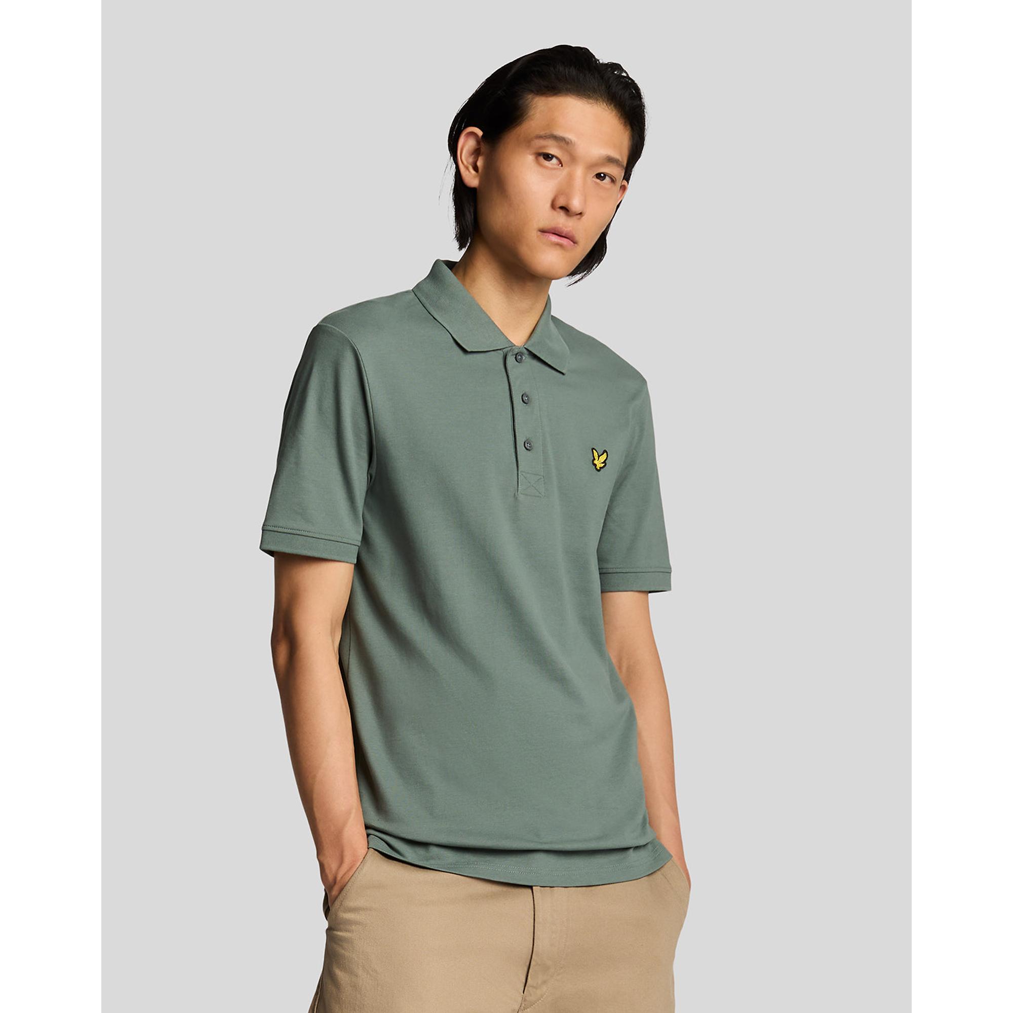 Product image 2 of 5 of Lyle & Scott Men's Plain Polo Shirt - Green Mercurial