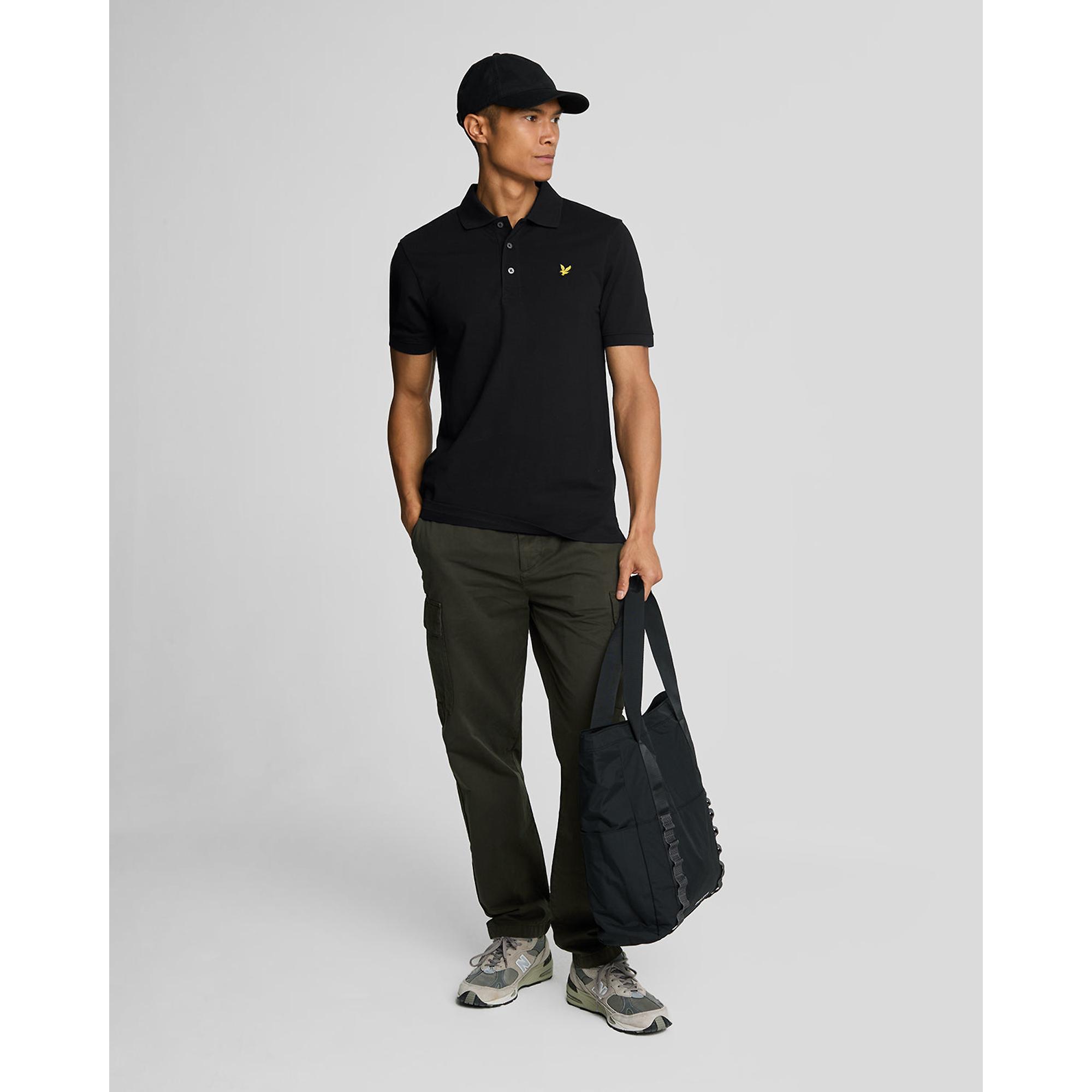Product image 3 of 5 of Lyle & Scott Men's Plain Polo Shirt - Jet Black