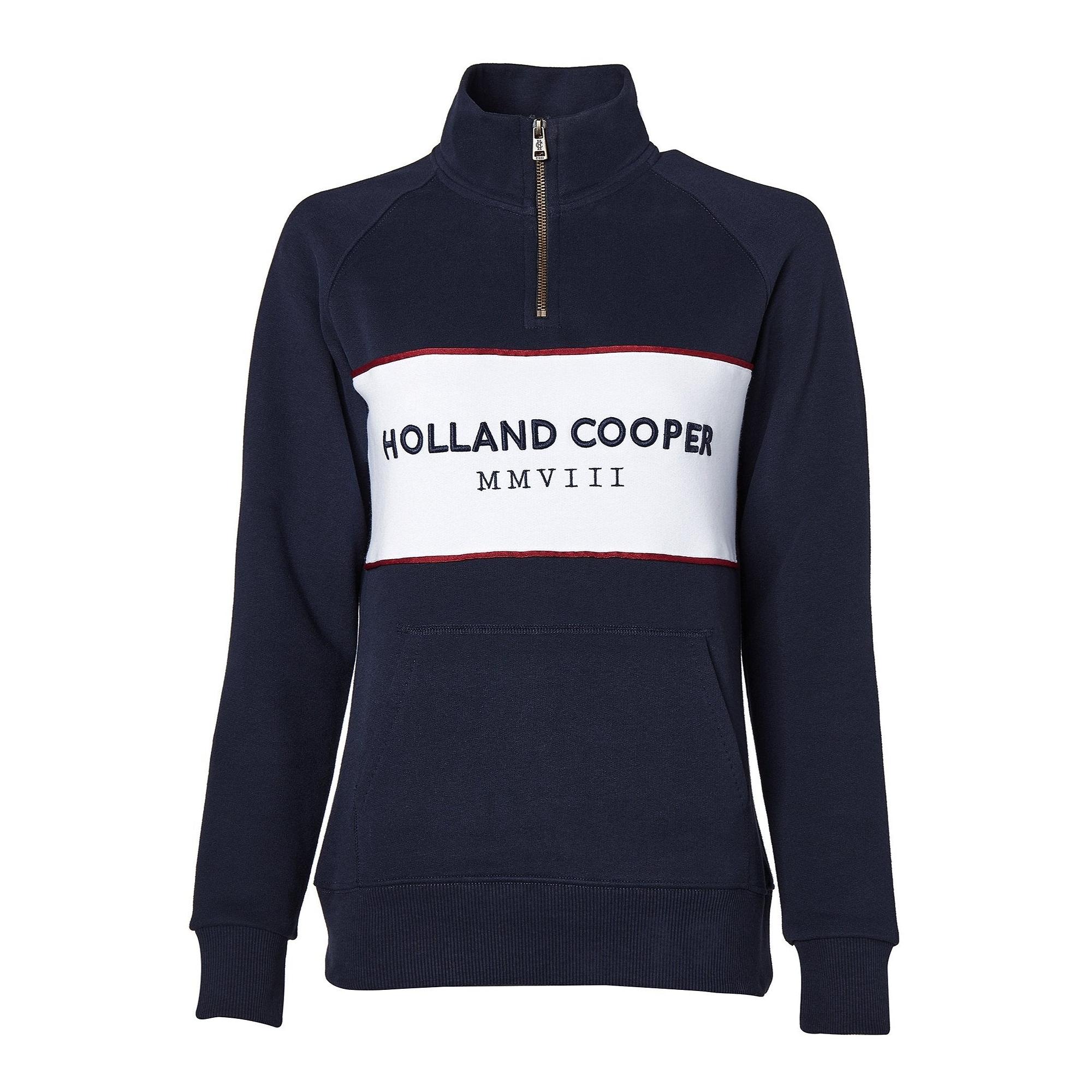 Product image 1 of 11 of Holland Cooper Women's Sporting Heritage Zip Henley - Ink Navy