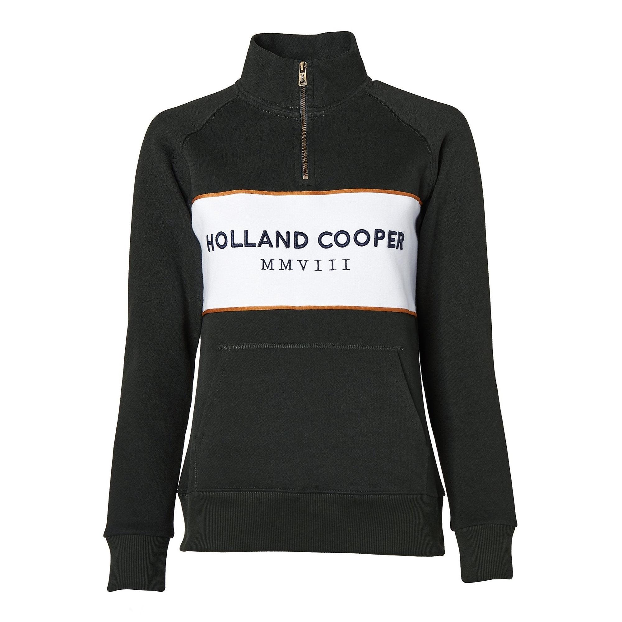 Product image 1 of 10 of Holland Cooper Women's Sporting Heritage Zip Henley - Racing Green