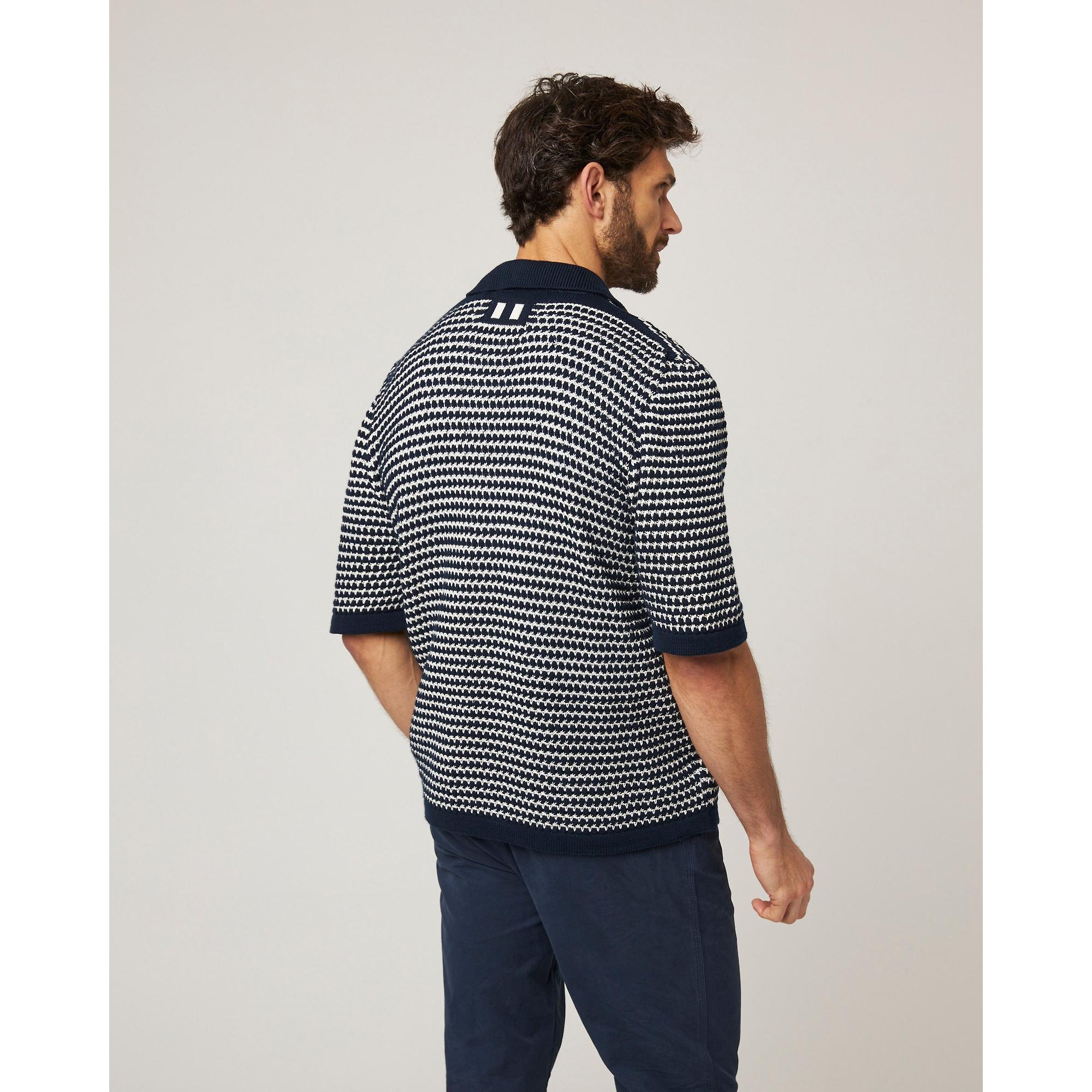 Product image 6 of 10 of Peregrine Men's Island Crochet Shirt - Navy