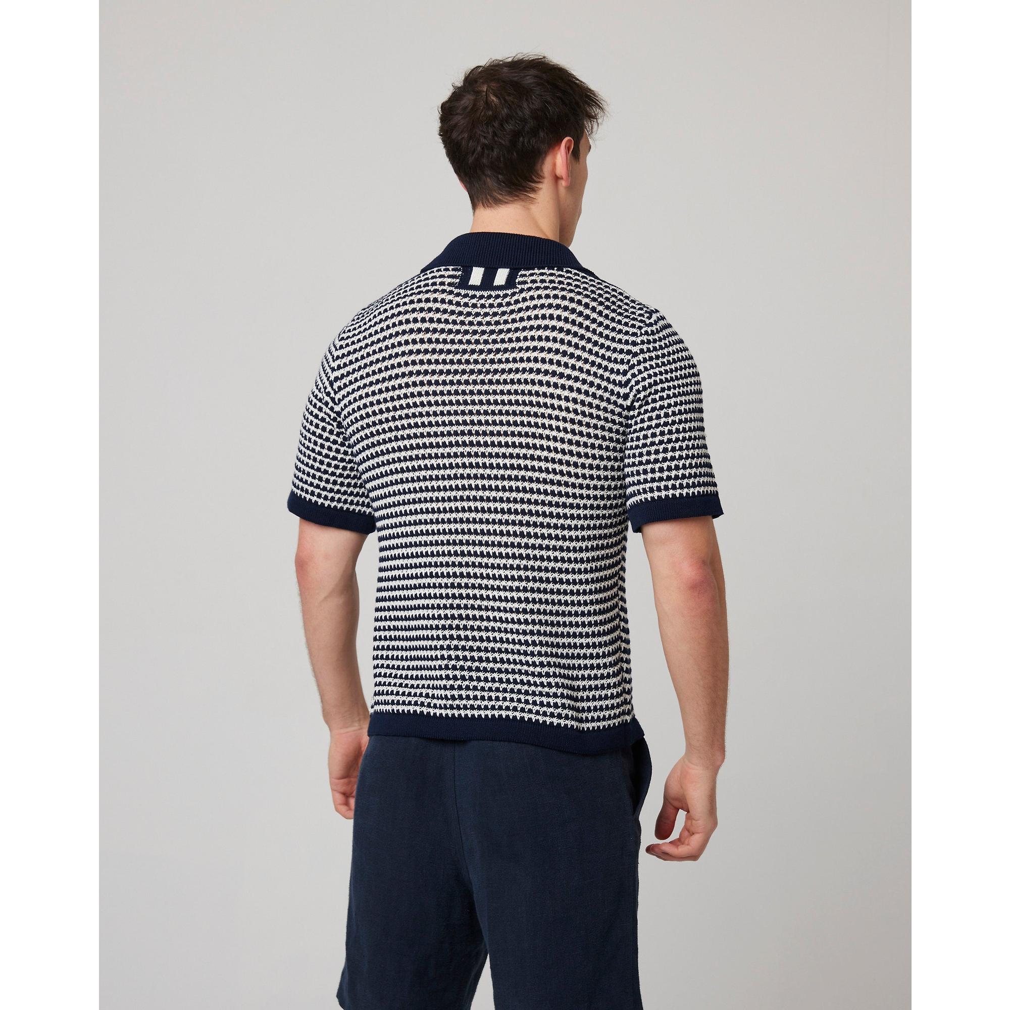 Product image 10 of 11 of Peregrine Men's Island Crochet Button Polo Shirt - Navy