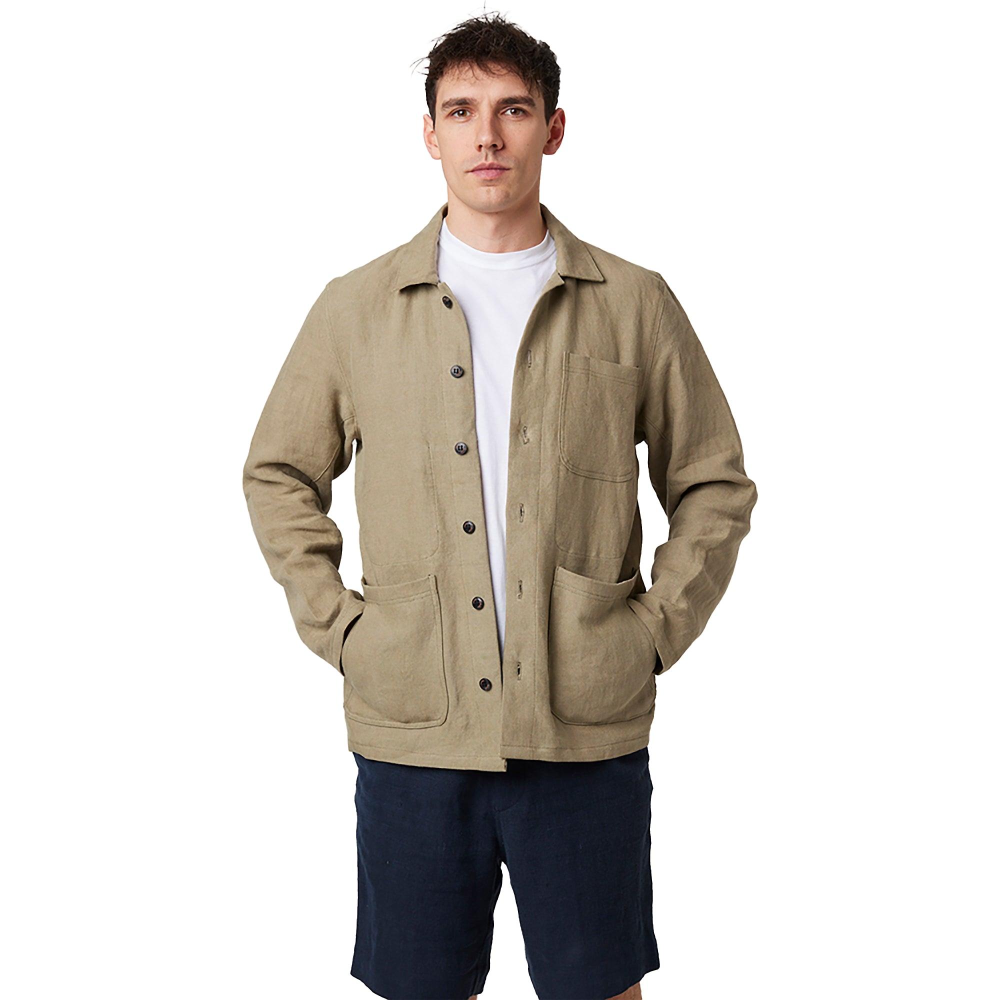 Product image 1 of 12 of Peregrine Men's Windsor Linen Shacket - Sage