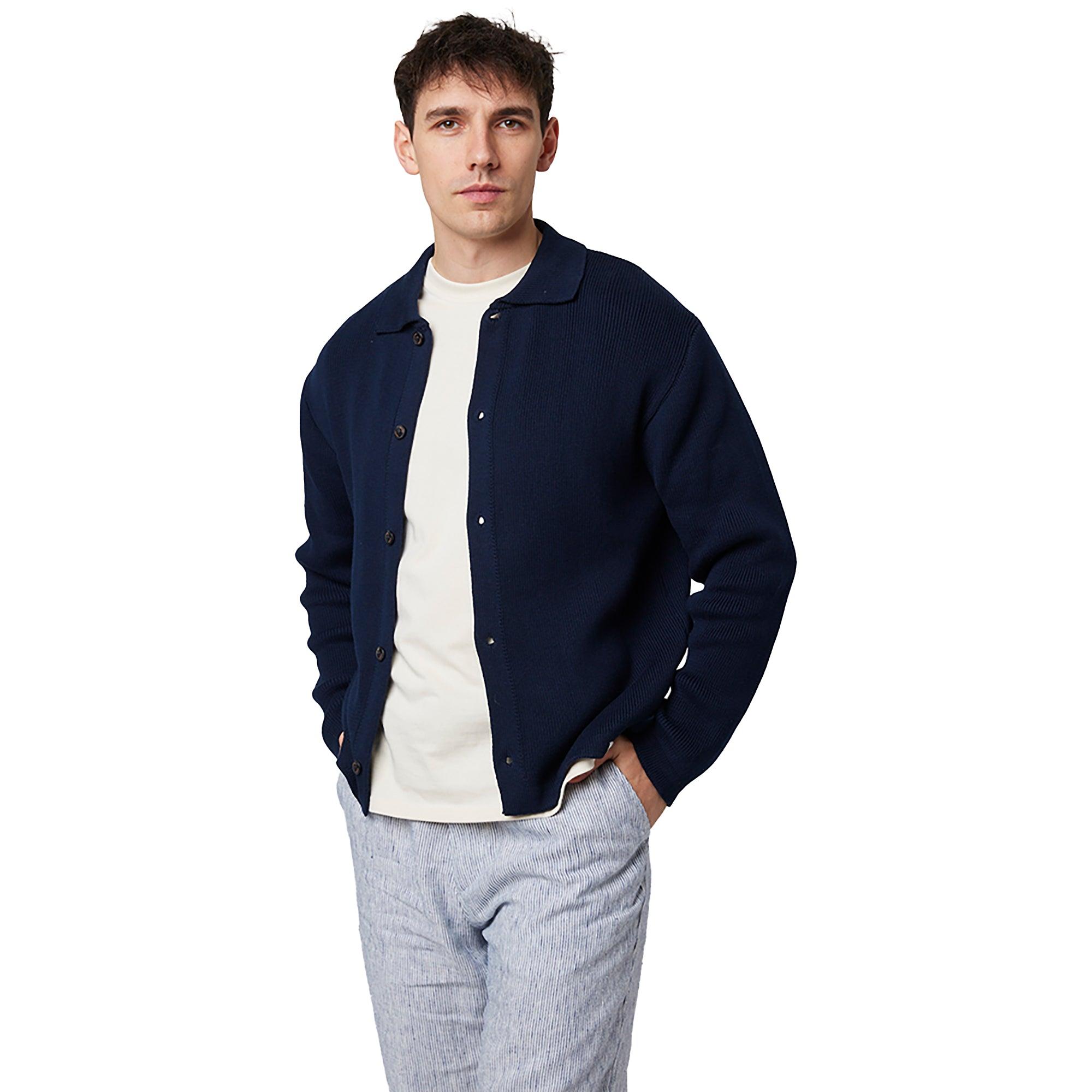 Product image 1 of 8 of Peregrine Men's River Knitted Shacket - Navy