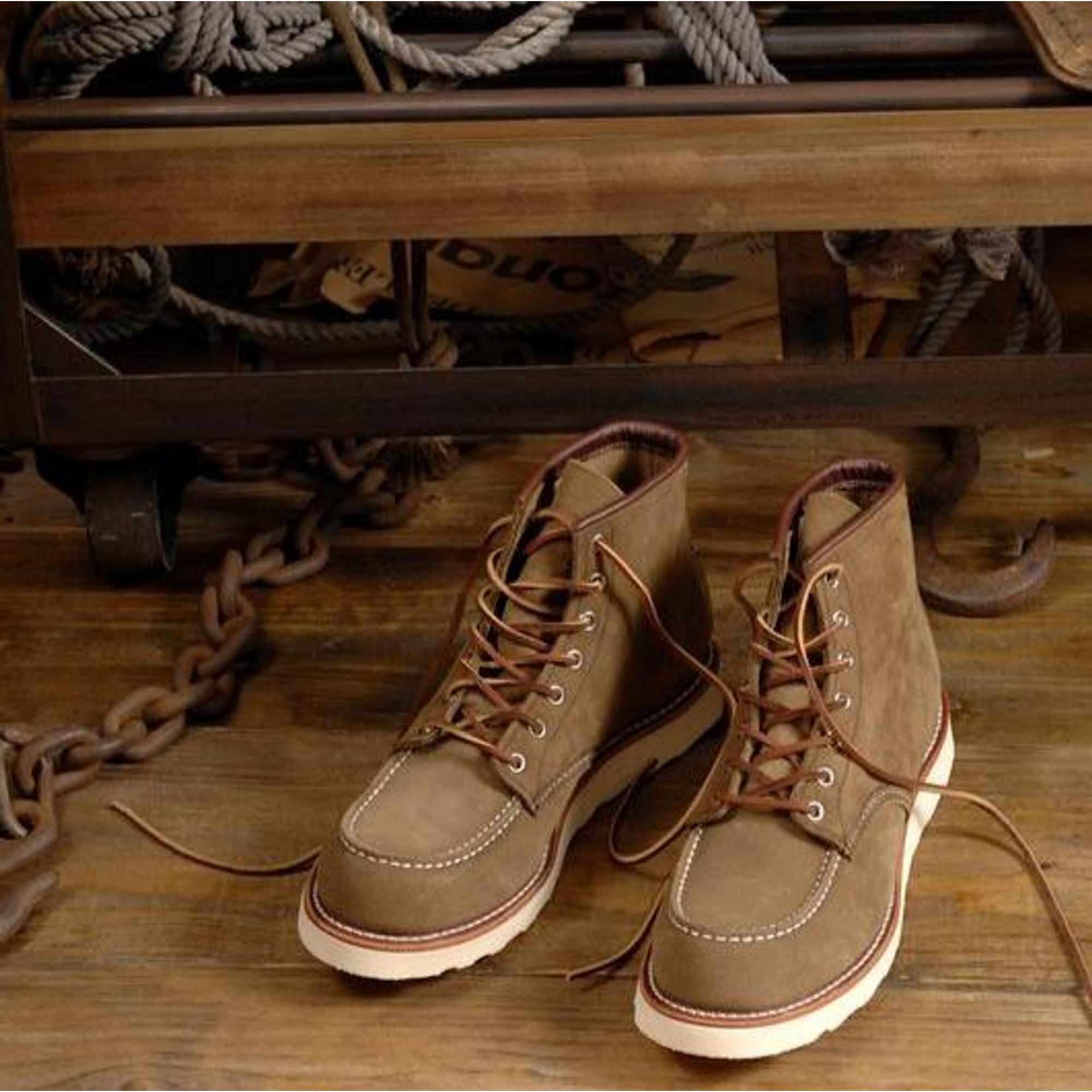 Product image 9 of 9 of Red Wing Classic Moc Toe 6" Boot Mohave Leather - Olive - Style 8881