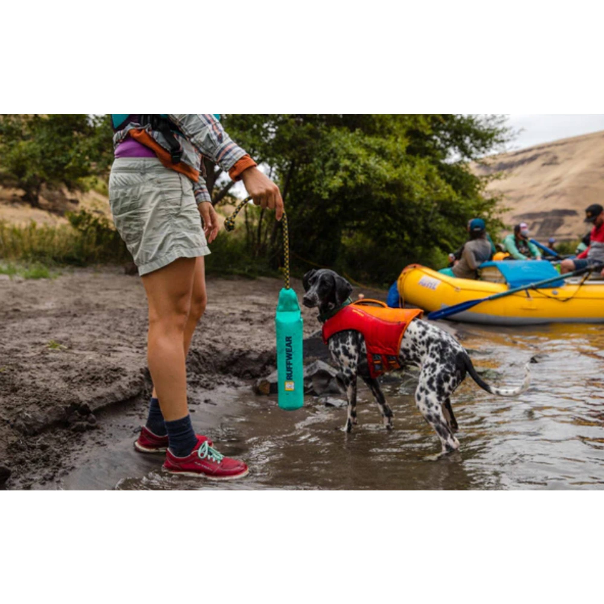 Product image 9 of 9 of RUFFWEAR Lunker Floating Throw Toy - Campfire Orange