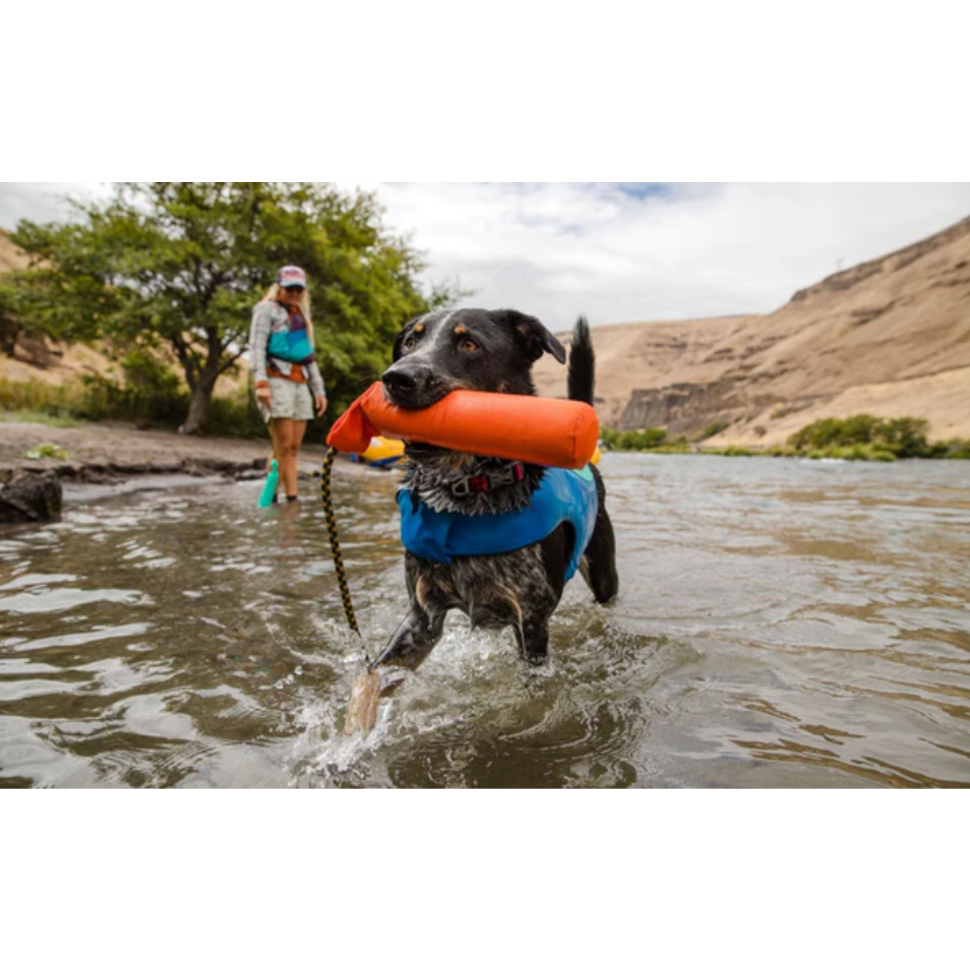 Product image 8 of 9 of RUFFWEAR Lunker Floating Throw Toy - Campfire Orange