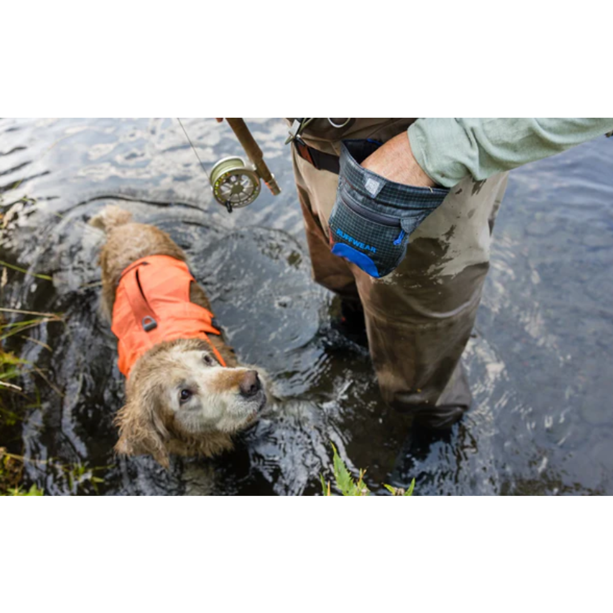 Product image 9 of 10 of RUFFWEAR Treat Trader Dog Treat Pouch - Blue Pool