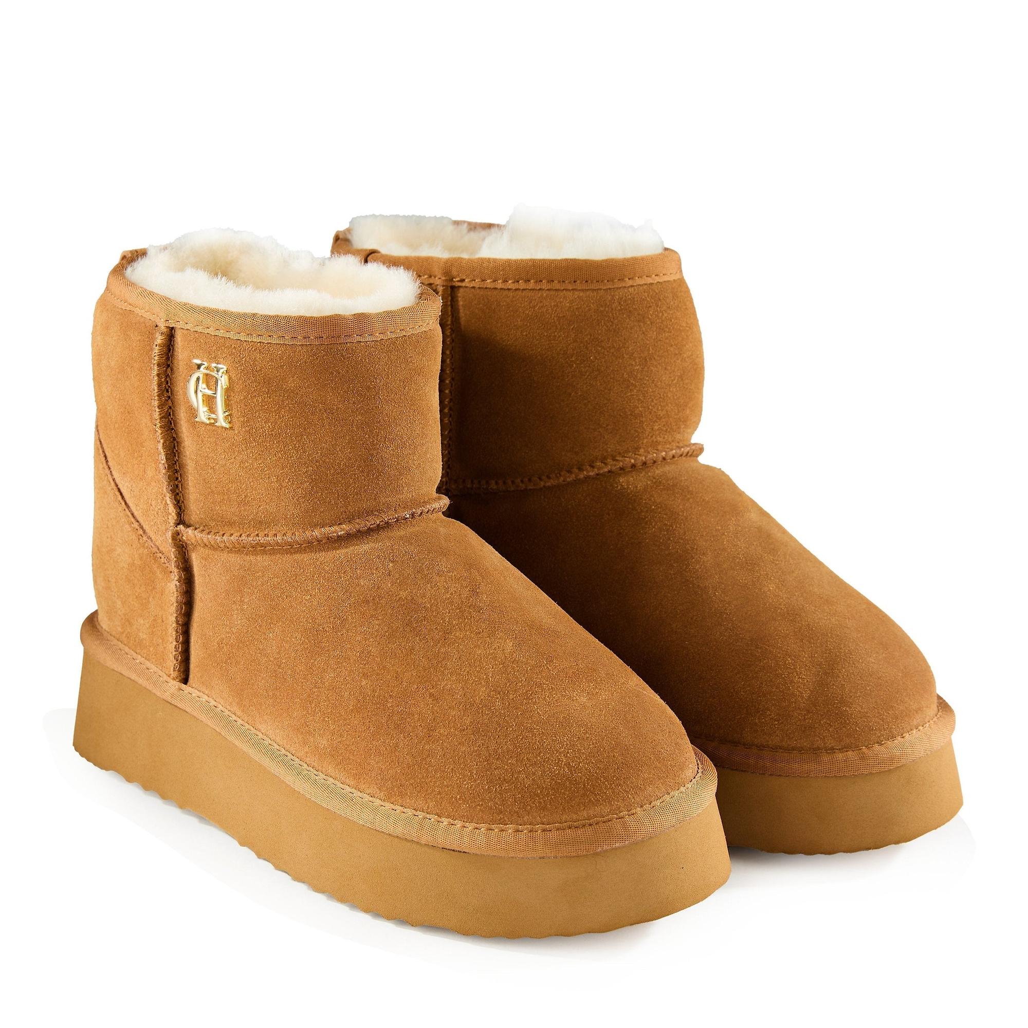 Product image 3 of 10 of Holland Cooper Women's Shearling Platform Boots - Tan