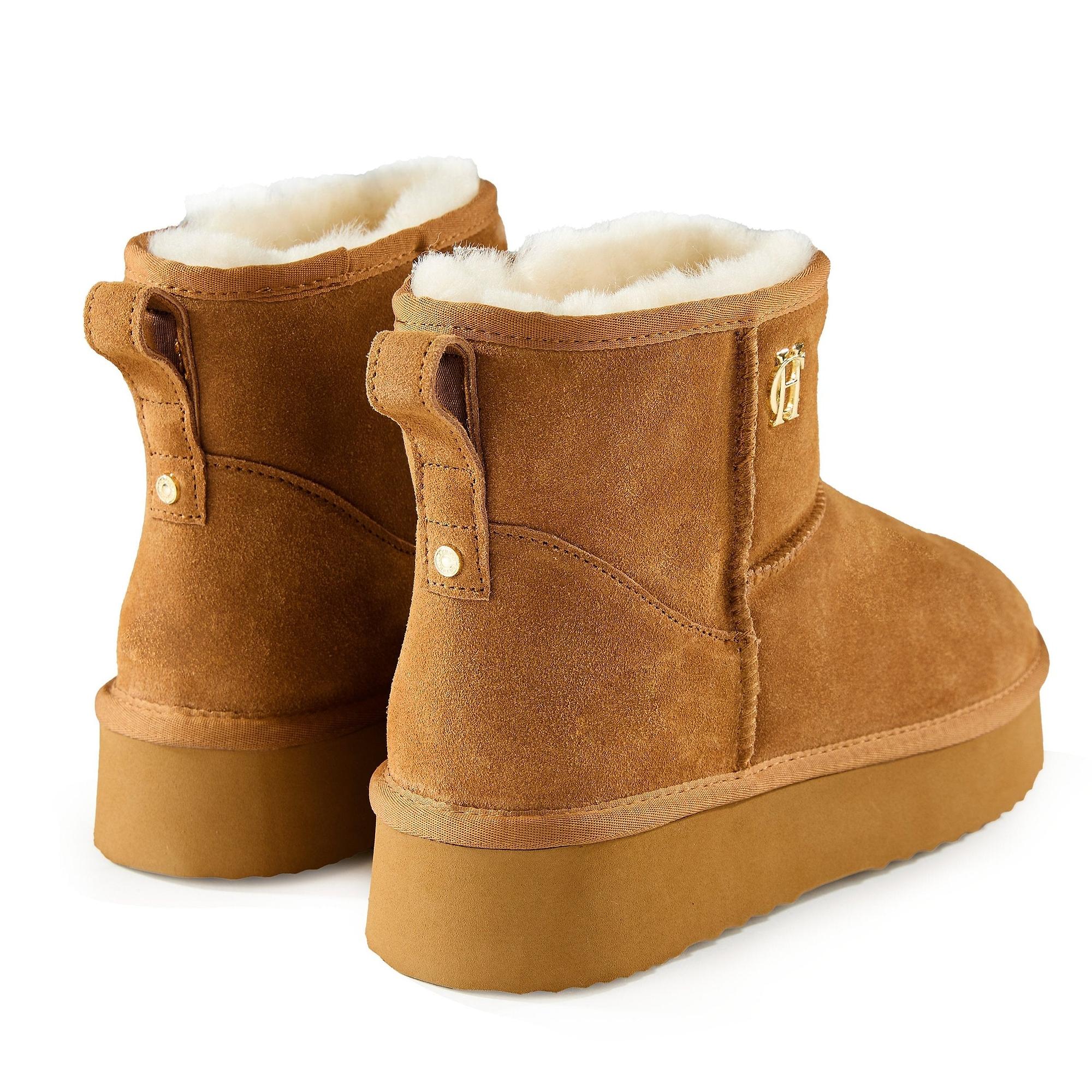 Product image 2 of 10 of Holland Cooper Women's Shearling Platform Boots - Tan
