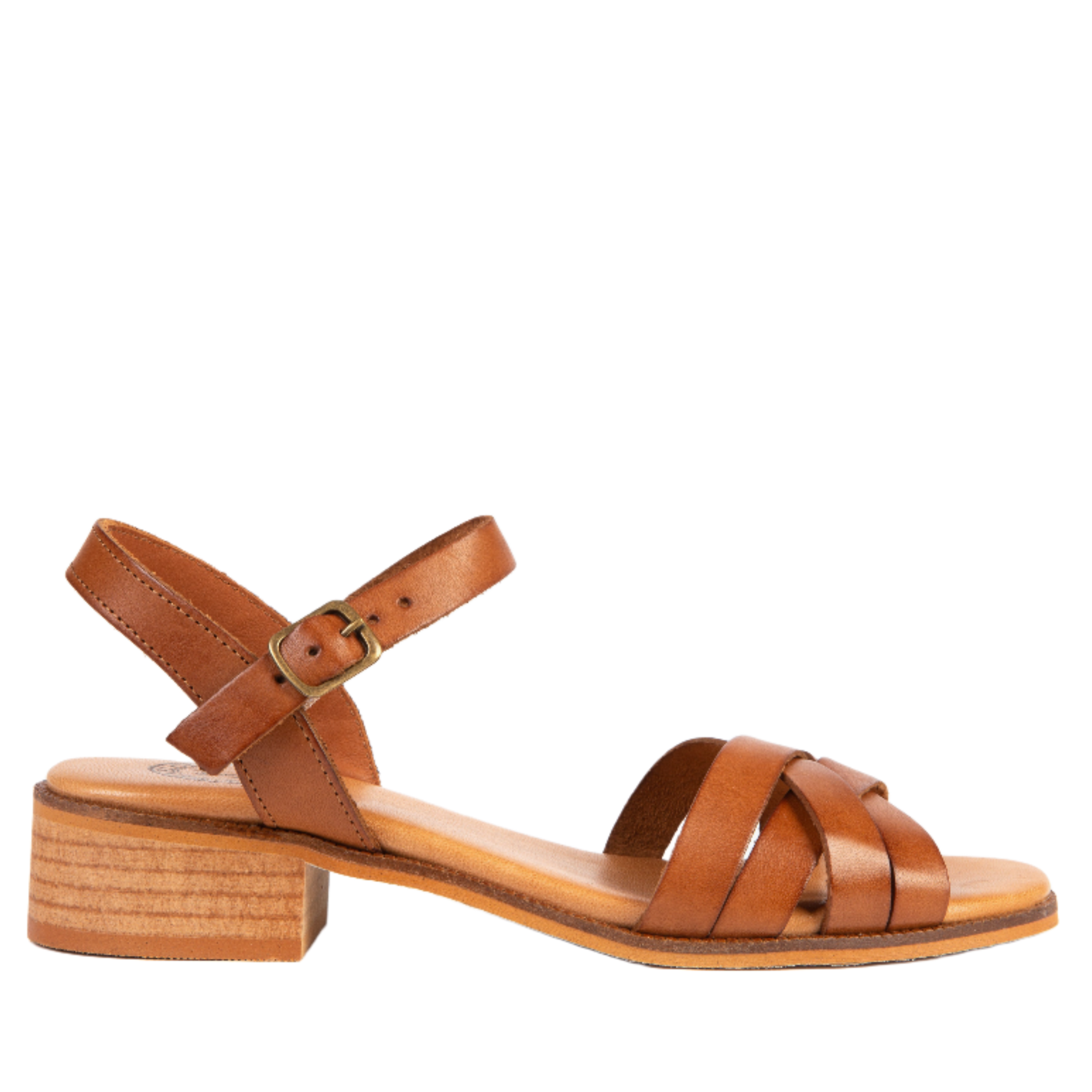 Product image 1 of 4 of Penelope Chilvers Women's Heeled Shepherdess Leather Sandal - Tan