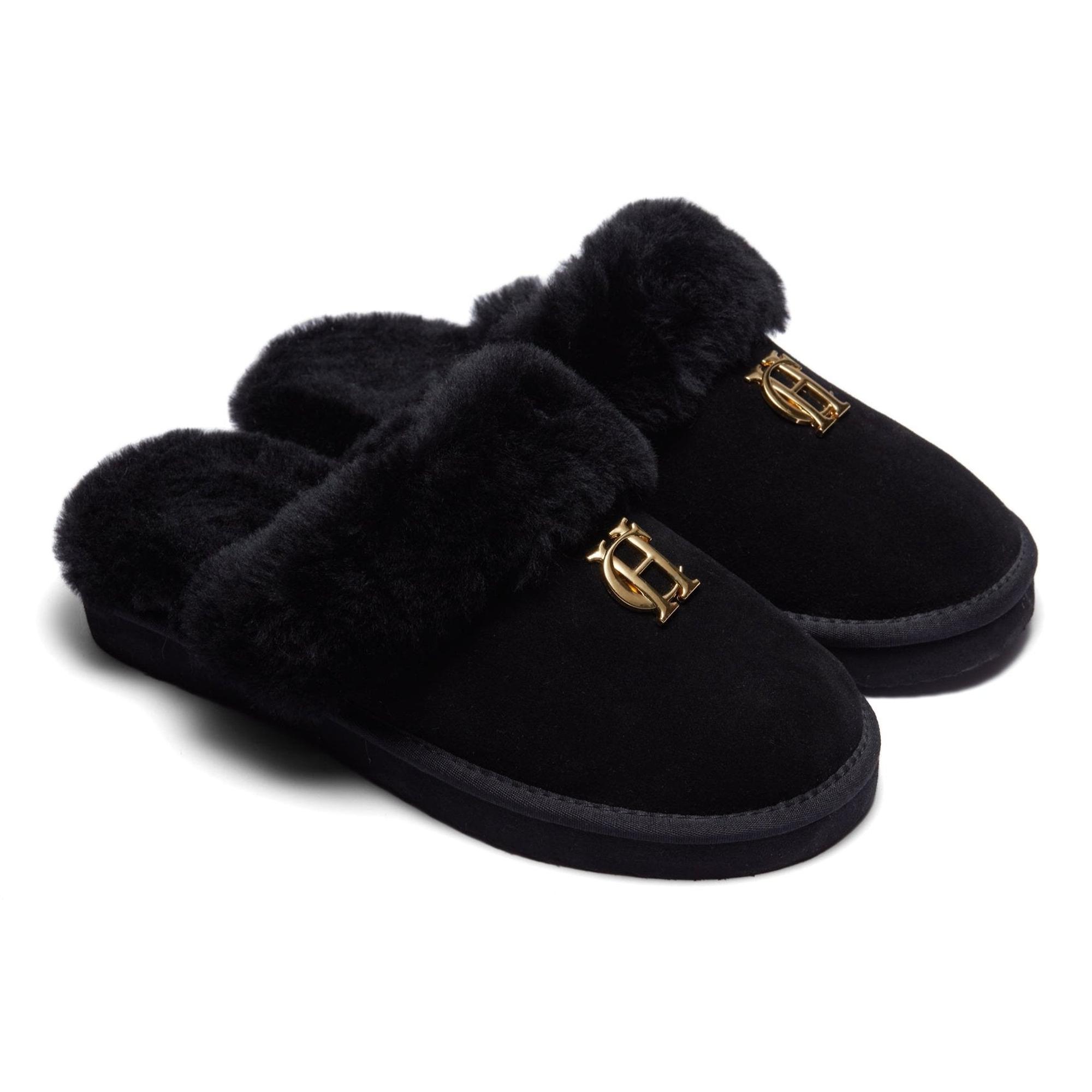 Product image 2 of 7 of Holland Cooper Women's HC Shearling Slippers - Black