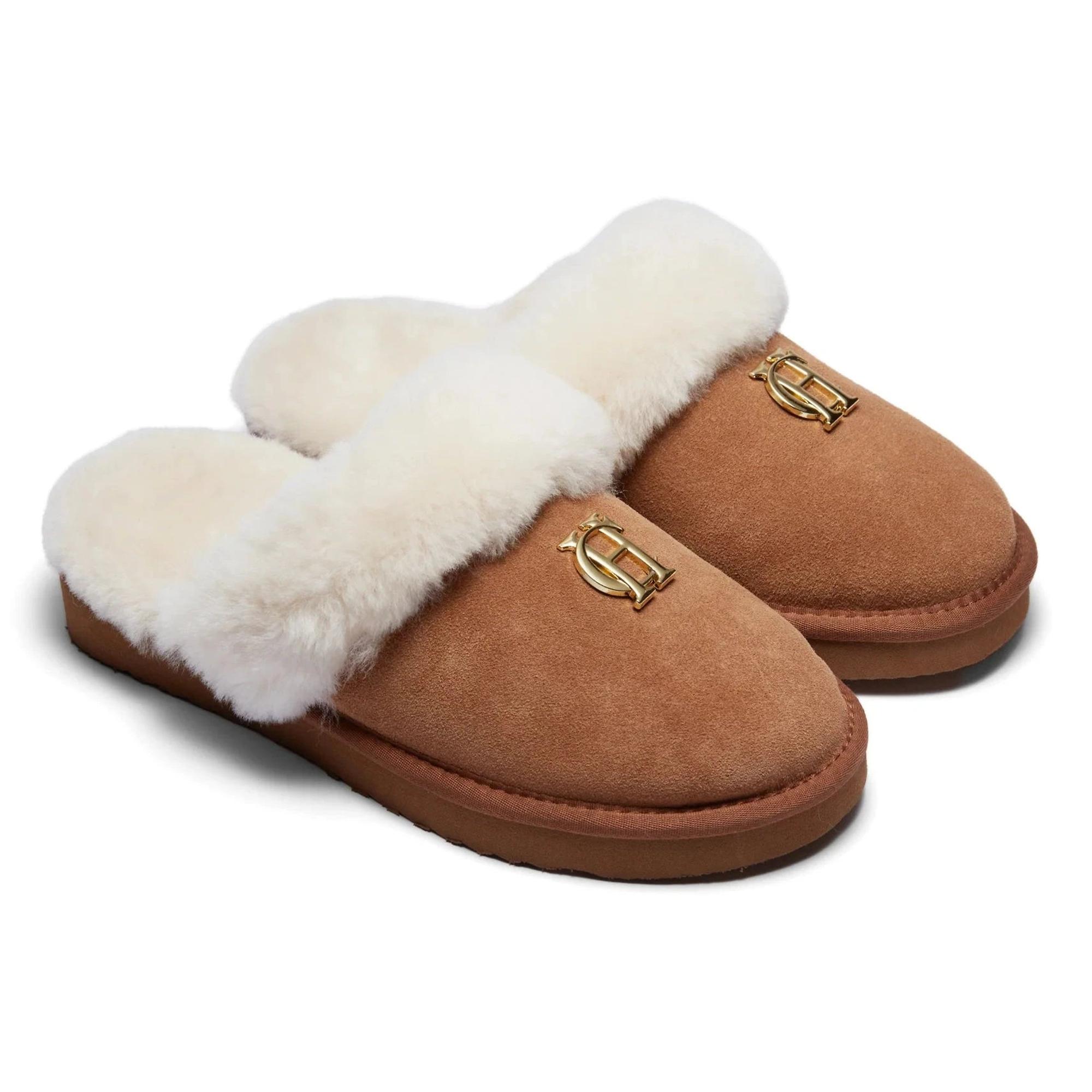 Product image 2 of 7 of Holland Cooper Women's HC Shearling Slippers - Tan