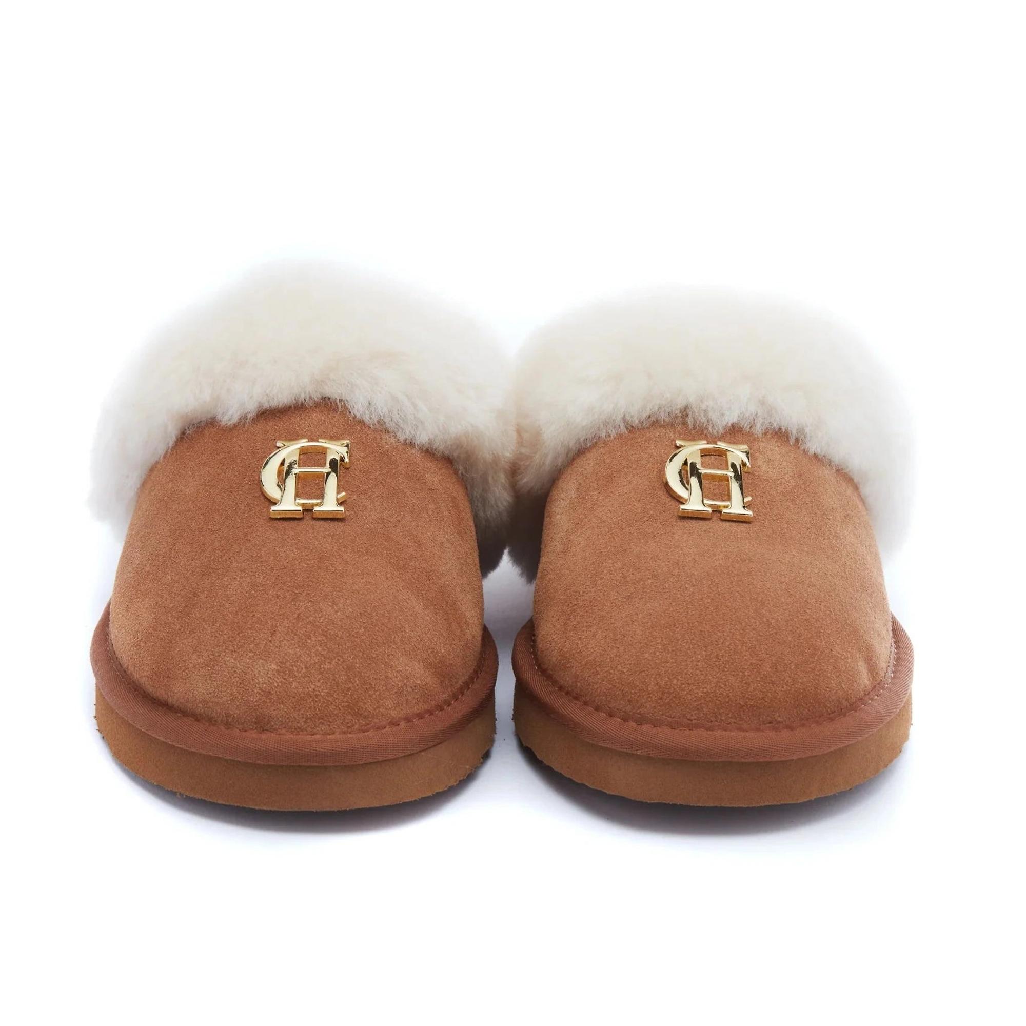 Product image 3 of 7 of Holland Cooper Women's HC Shearling Slippers - Tan