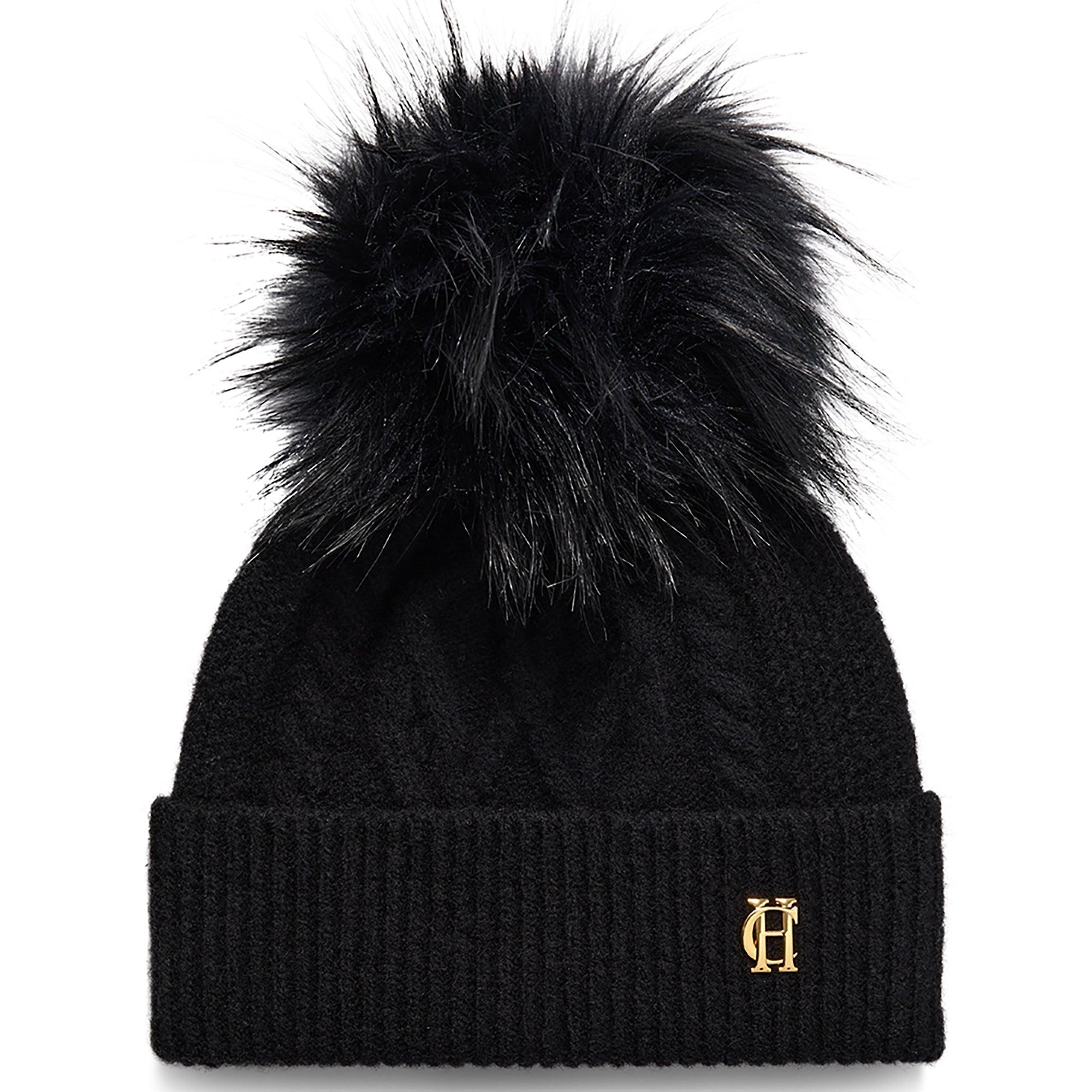 Product image 1 of 2 of Holland Cooper Sloane Cable Bobble Hat - Black