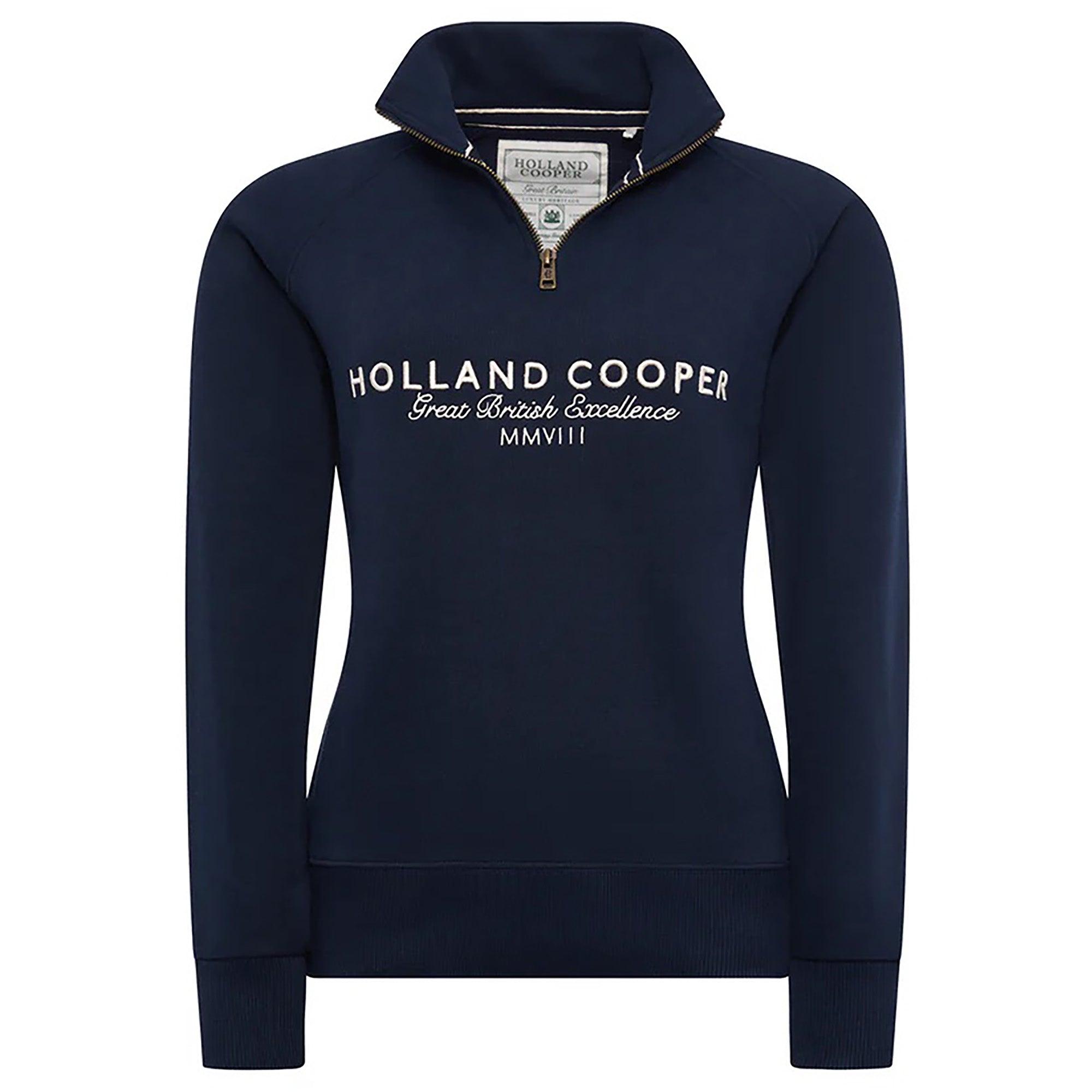 Product image 1 of 9 of Holland Cooper Women's Sporting Goods Zip Henley - Ink Navy