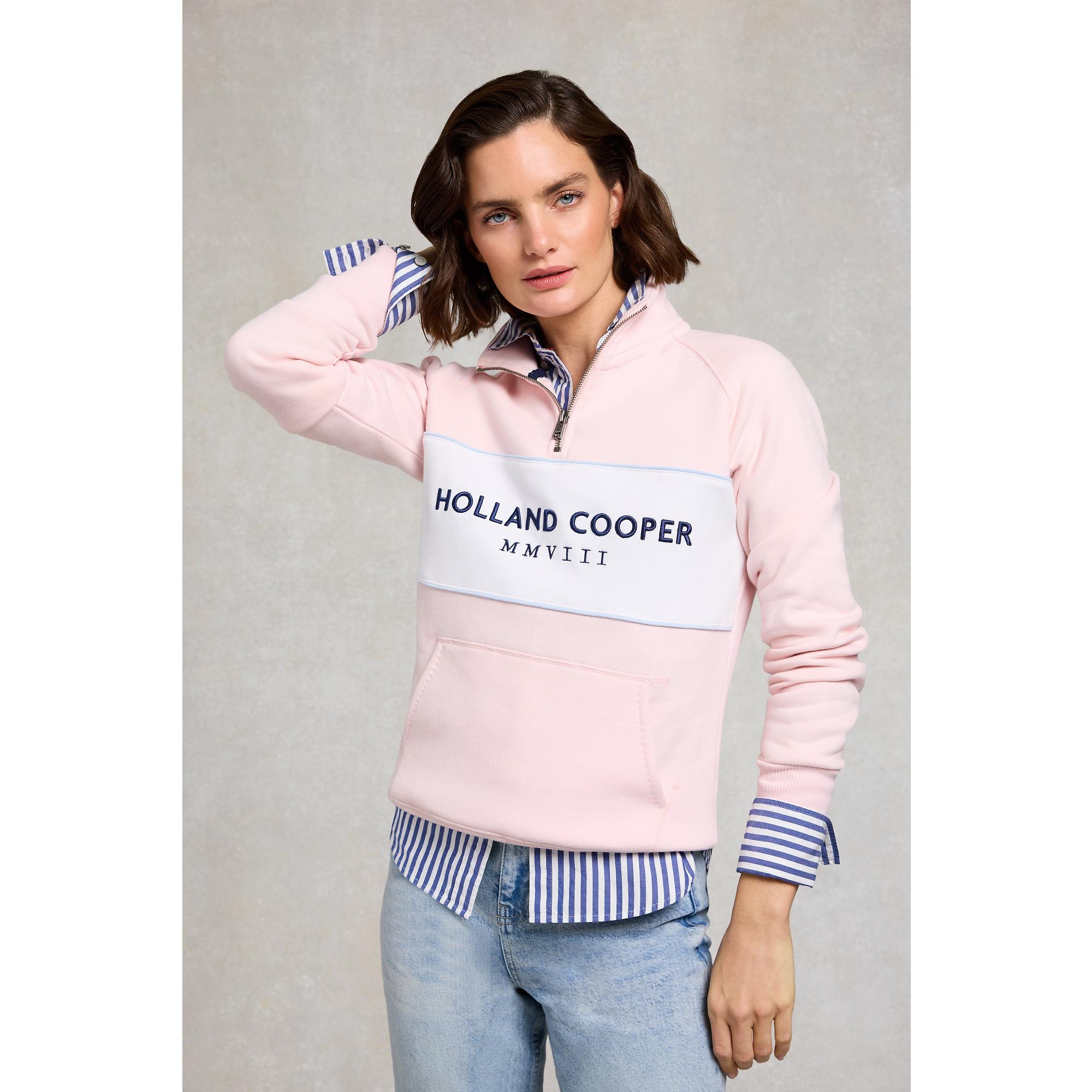 Product image 2 of 8 of Holland Cooper Women's Sporting Heritage Zip Henley - Pink