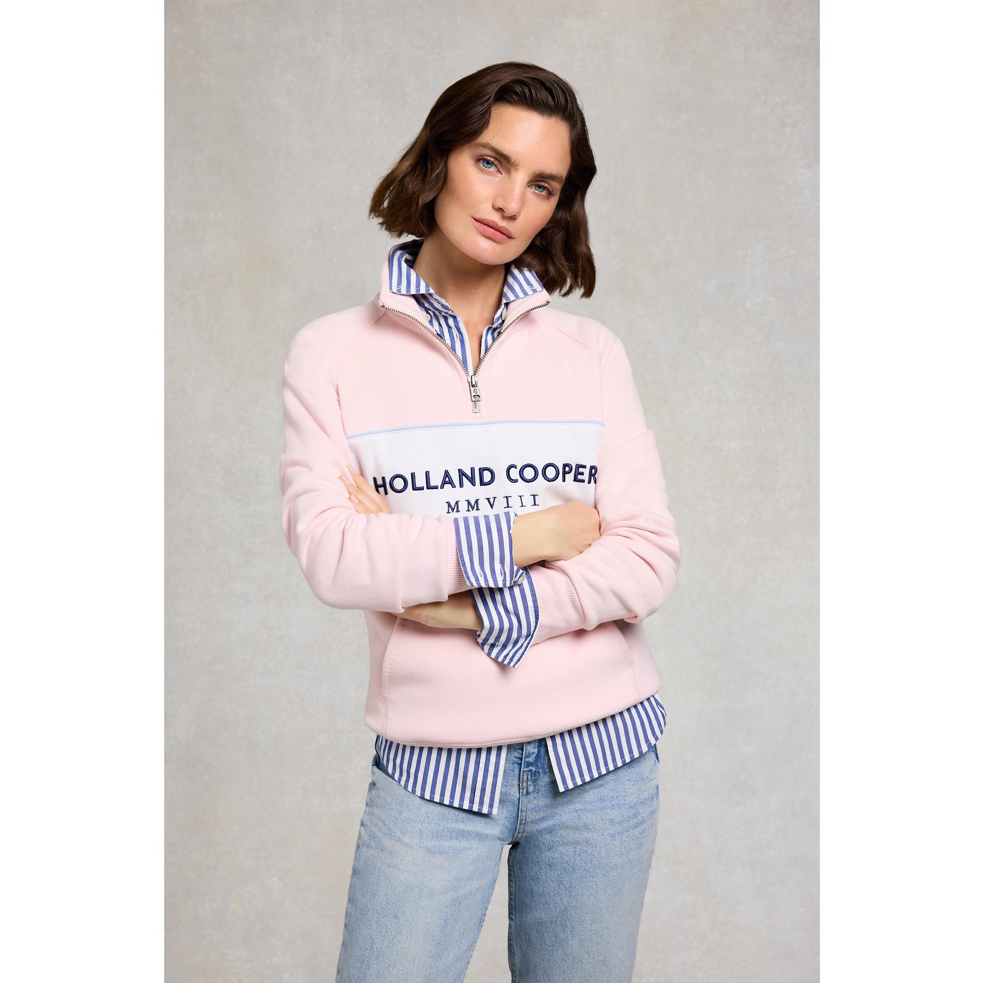 Product image 3 of 8 of Holland Cooper Women's Sporting Heritage Zip Henley - Pink