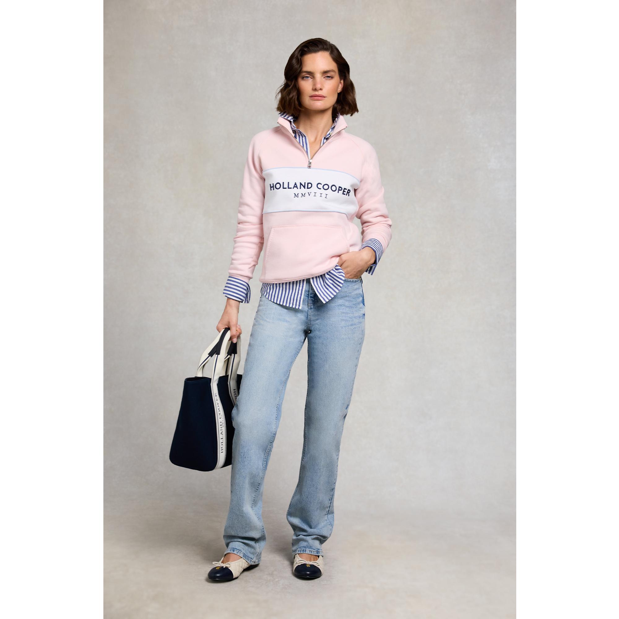 Product image 6 of 8 of Holland Cooper Women's Sporting Heritage Zip Henley - Pink