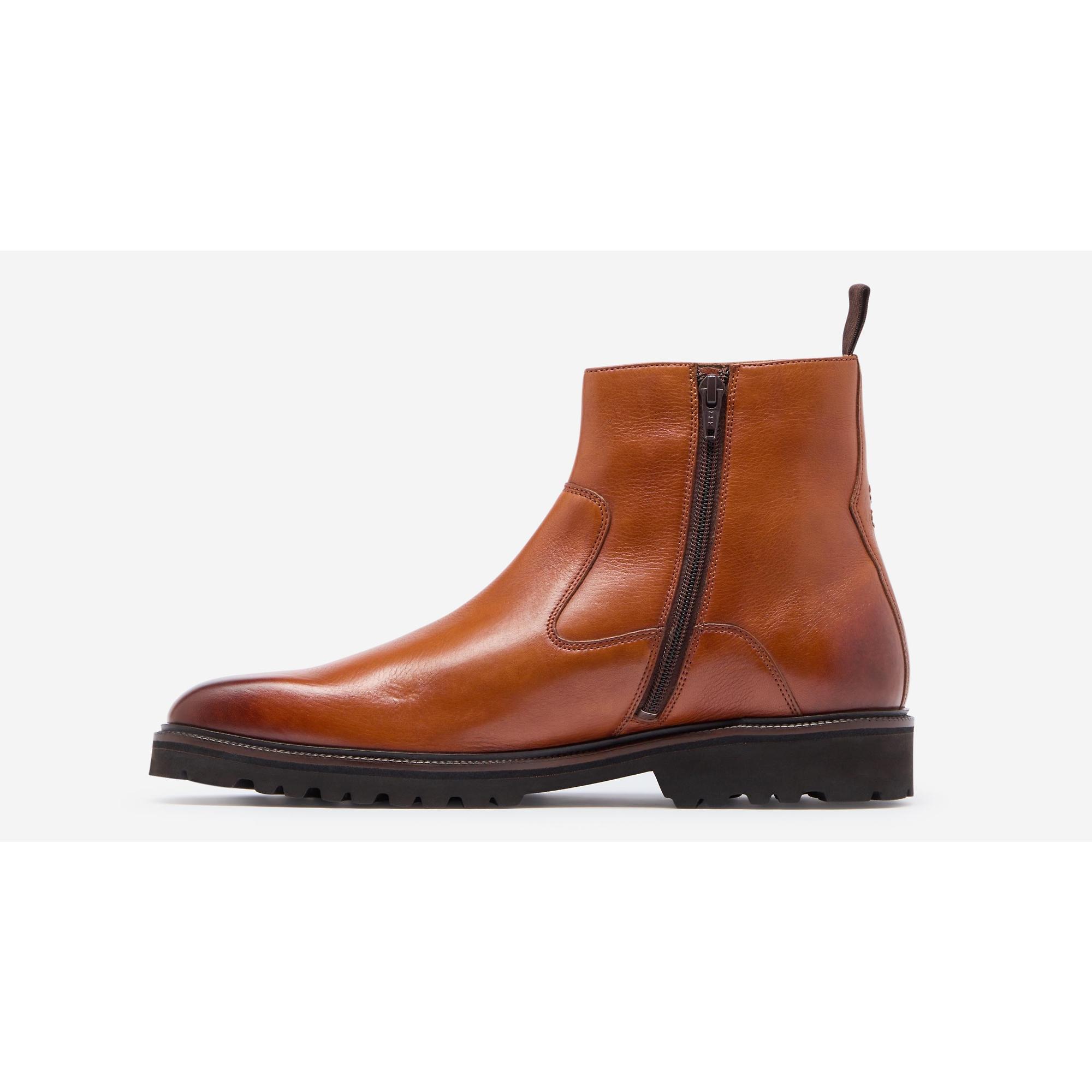 Product image 5 of 6 of Oliver Sweeney Men's Swanley Antiqued Leather Zip Boots - Tan