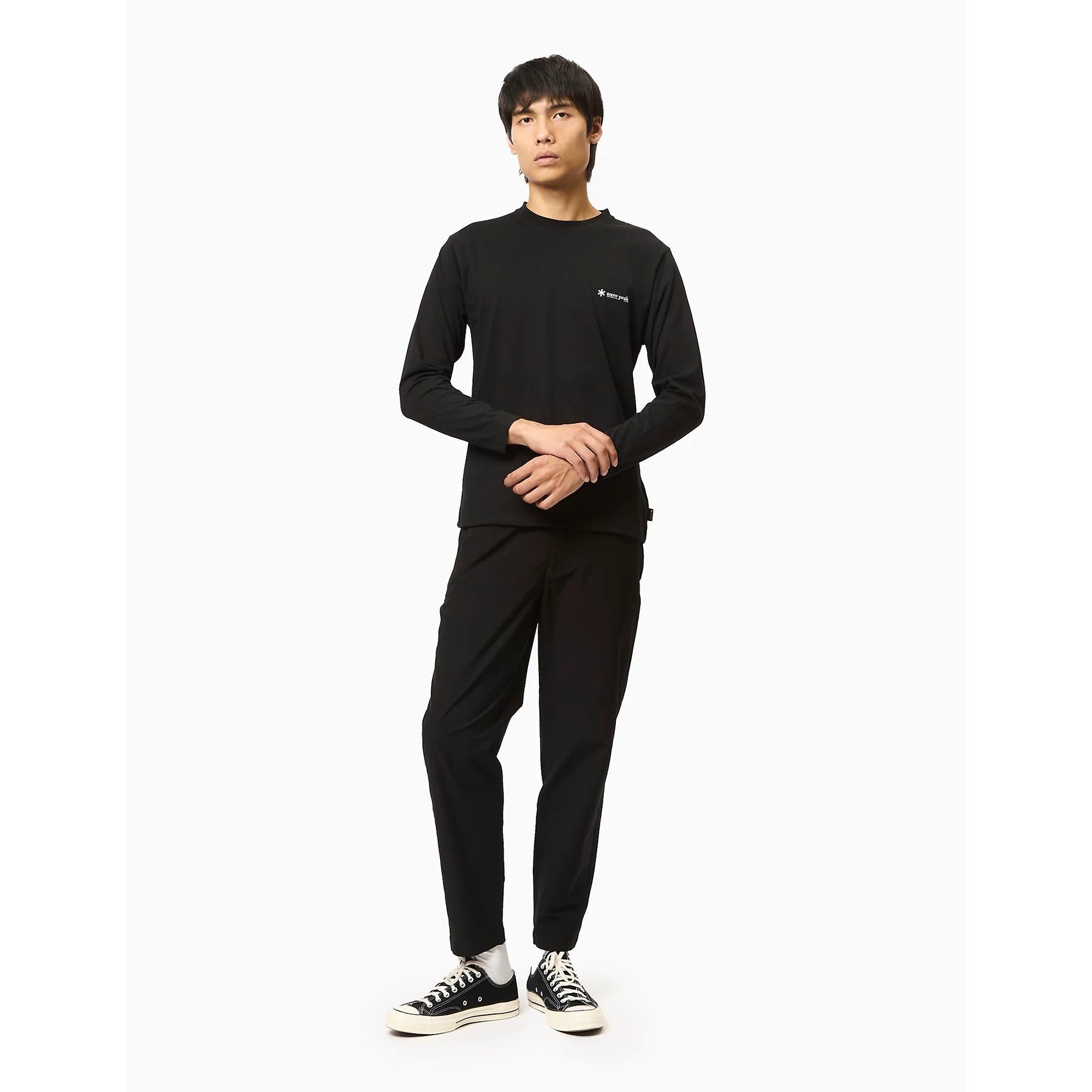 Product image 3 of 8 of Snow Peak Onepoint Logo Long Sleeve T-Shirt - Black