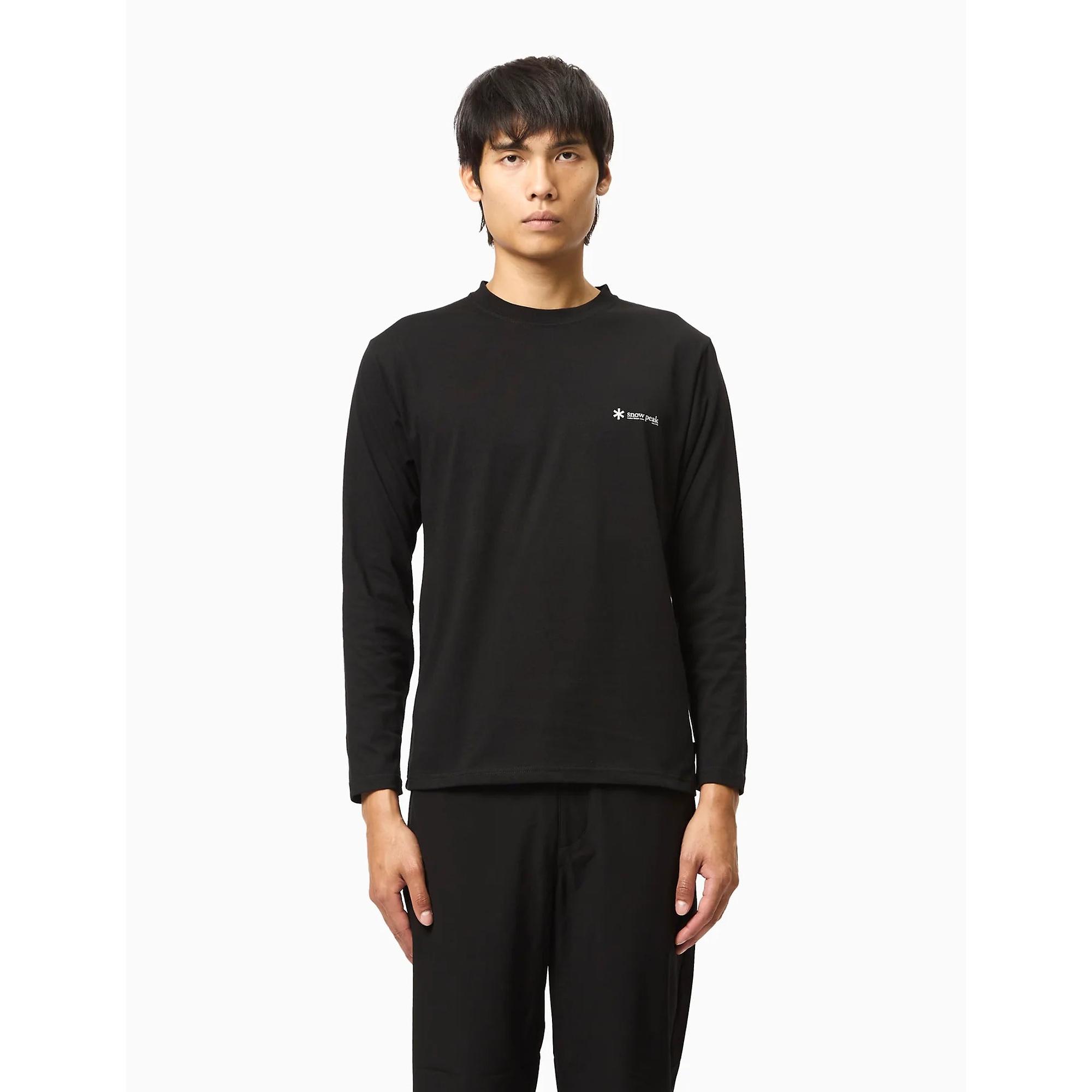Product image 4 of 8 of Snow Peak Onepoint Logo Long Sleeve T-Shirt - Black
