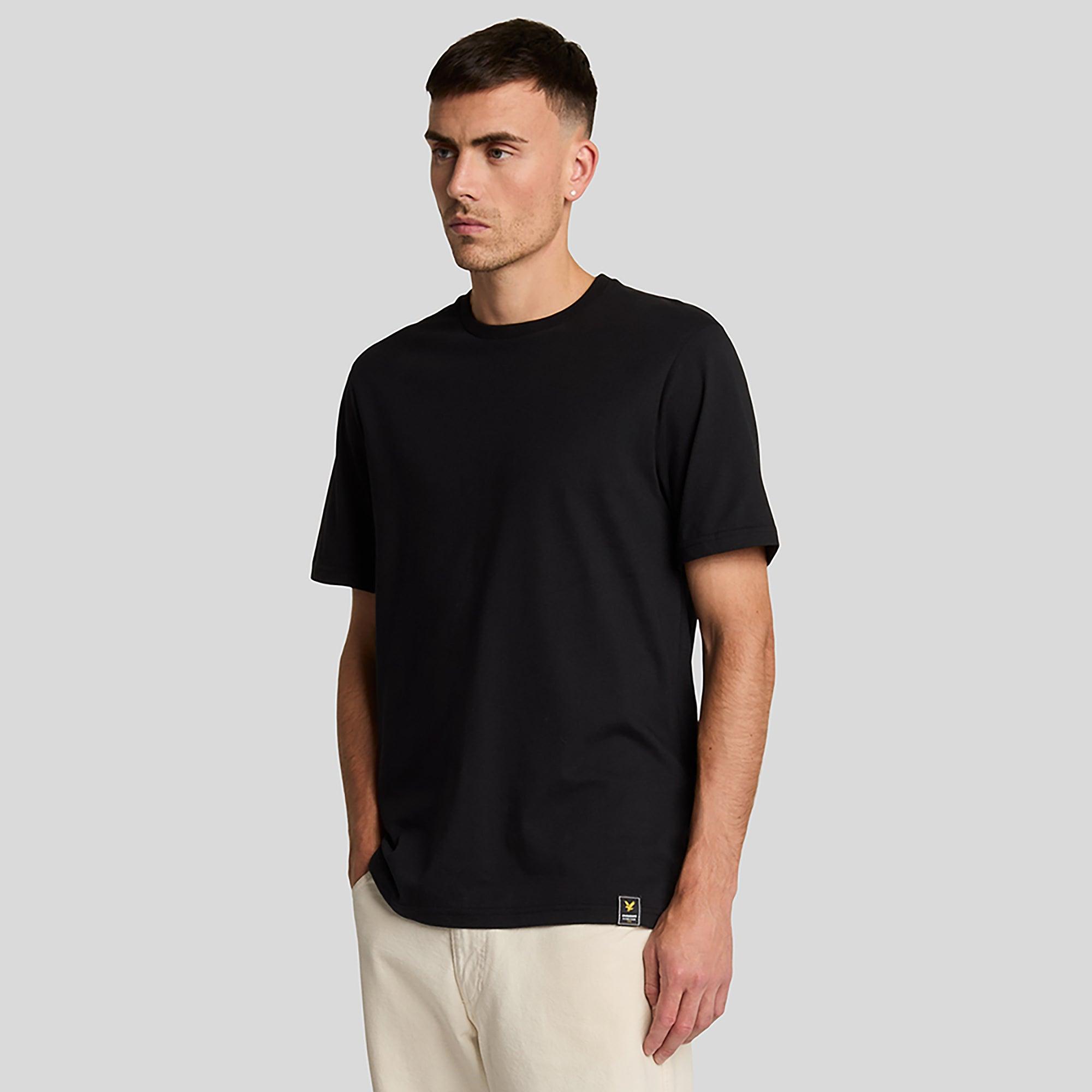 Product image 2 of 5 of Lyle & Scott Men's Clamp Labelled Plain T-Shirt - Jet Black