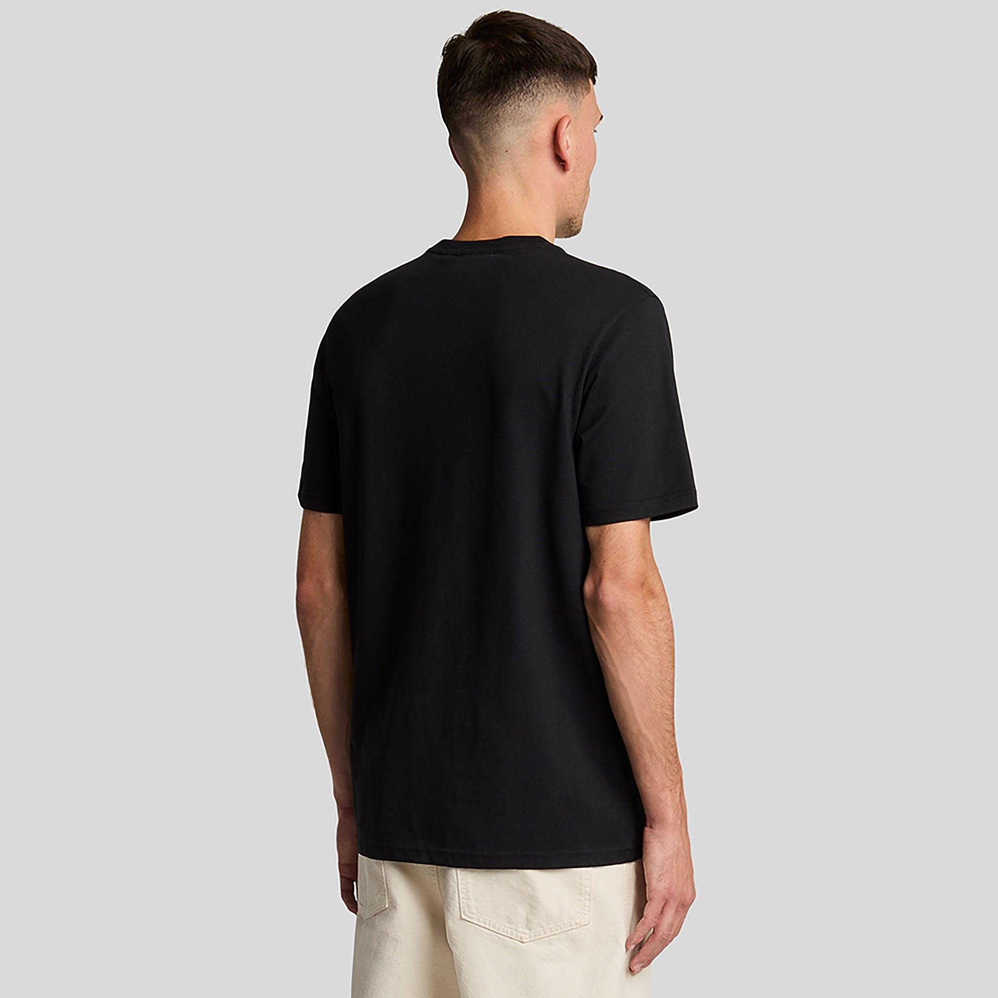 Product image 4 of 5 of Lyle & Scott Men's Clamp Labelled Plain T-Shirt - Jet Black