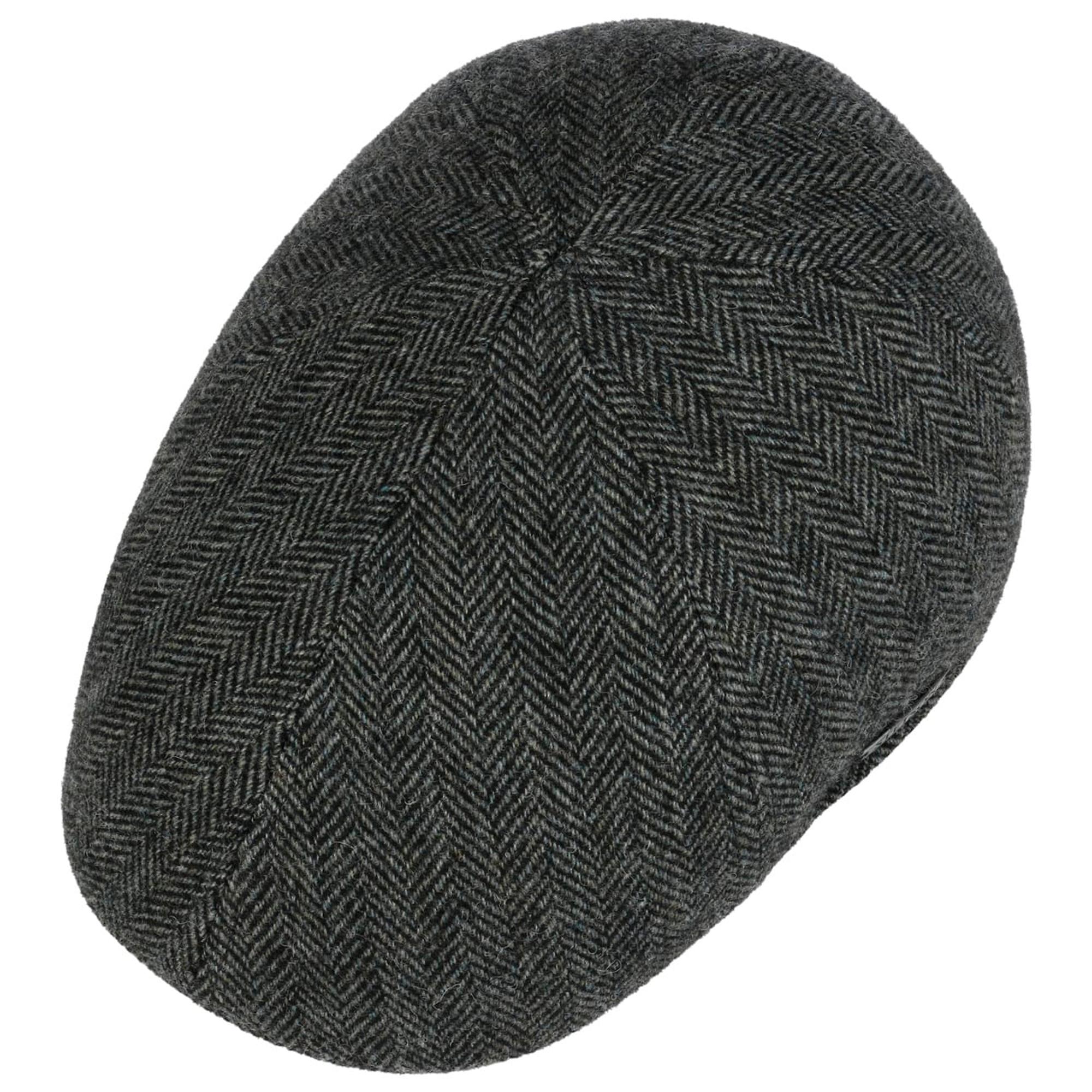 Product image 2 of 4 of Stetson Texas Wool Herringbone Flat Cap Hat - Dark Grey