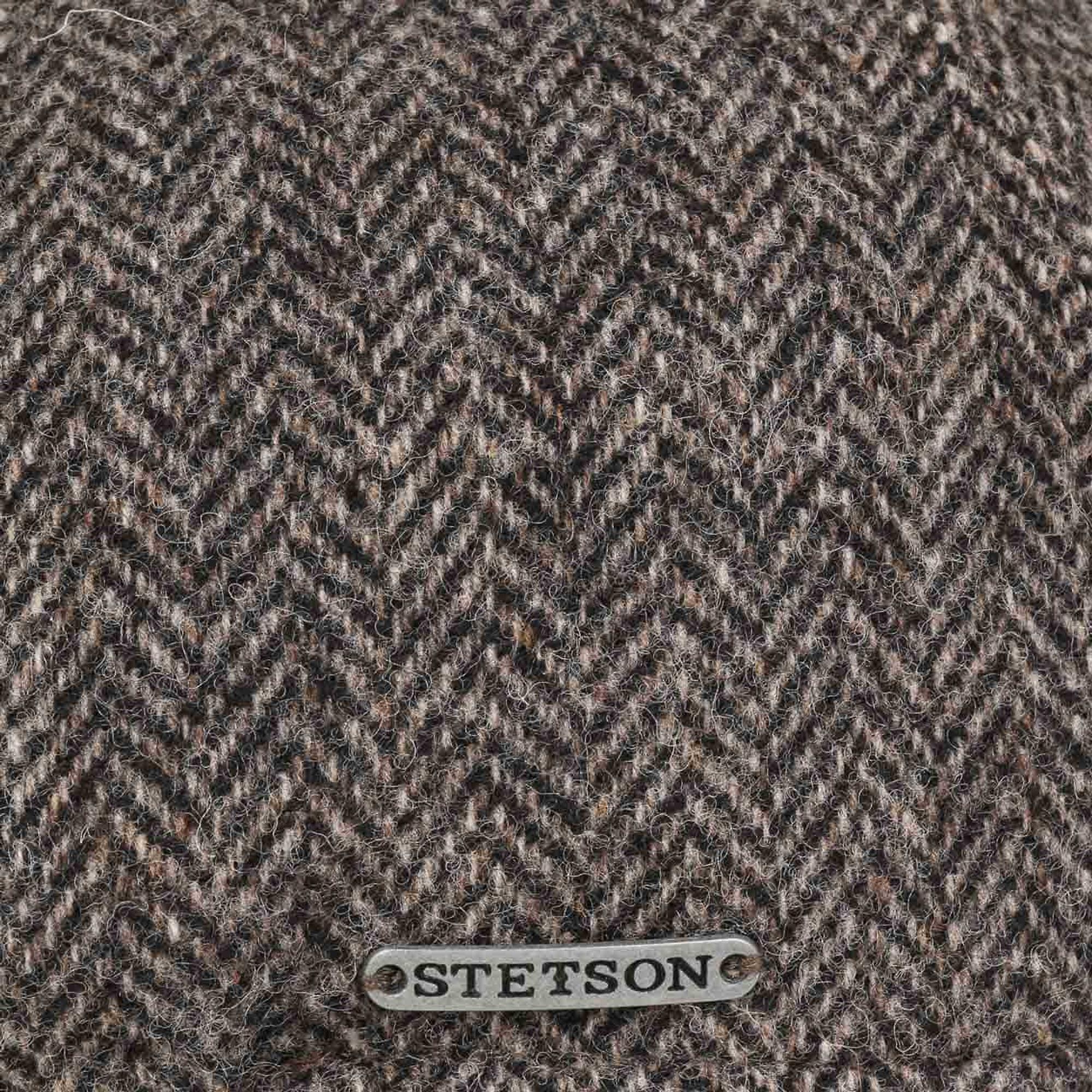 Product image 4 of 5 of Stetson Texas Wool Herringbone Flat Cap Hat - Anthracite Melange