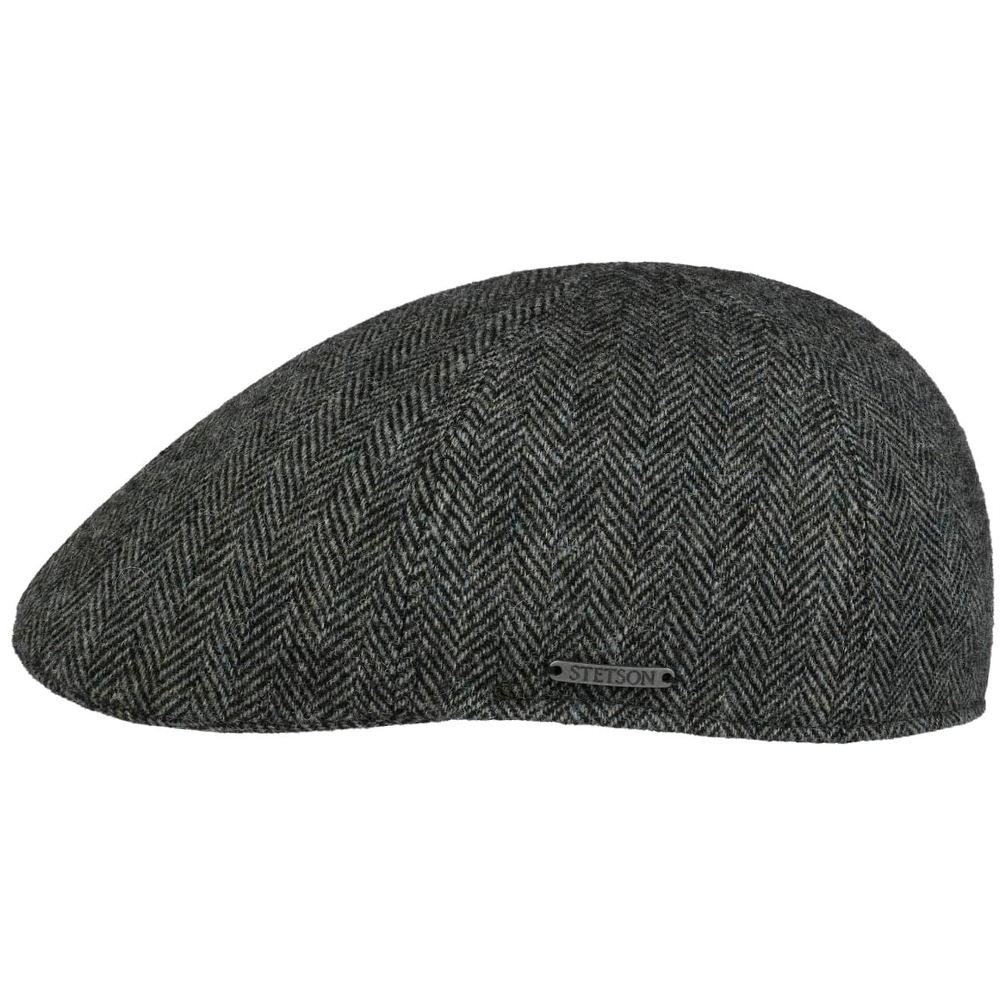 Product image 1 of 4 of Stetson Texas Wool Herringbone Flat Cap Hat - Dark Grey