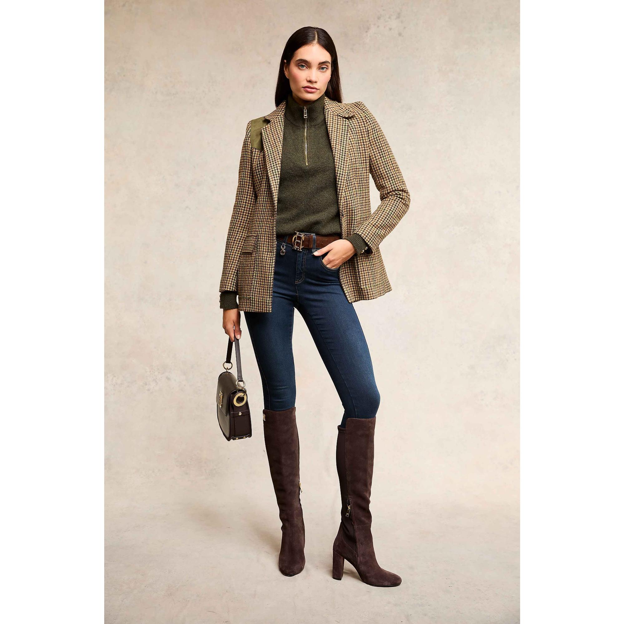 Product image 3 of 7 of Holland Cooper Women's Tori Quarter Zip Knit - Forest Green