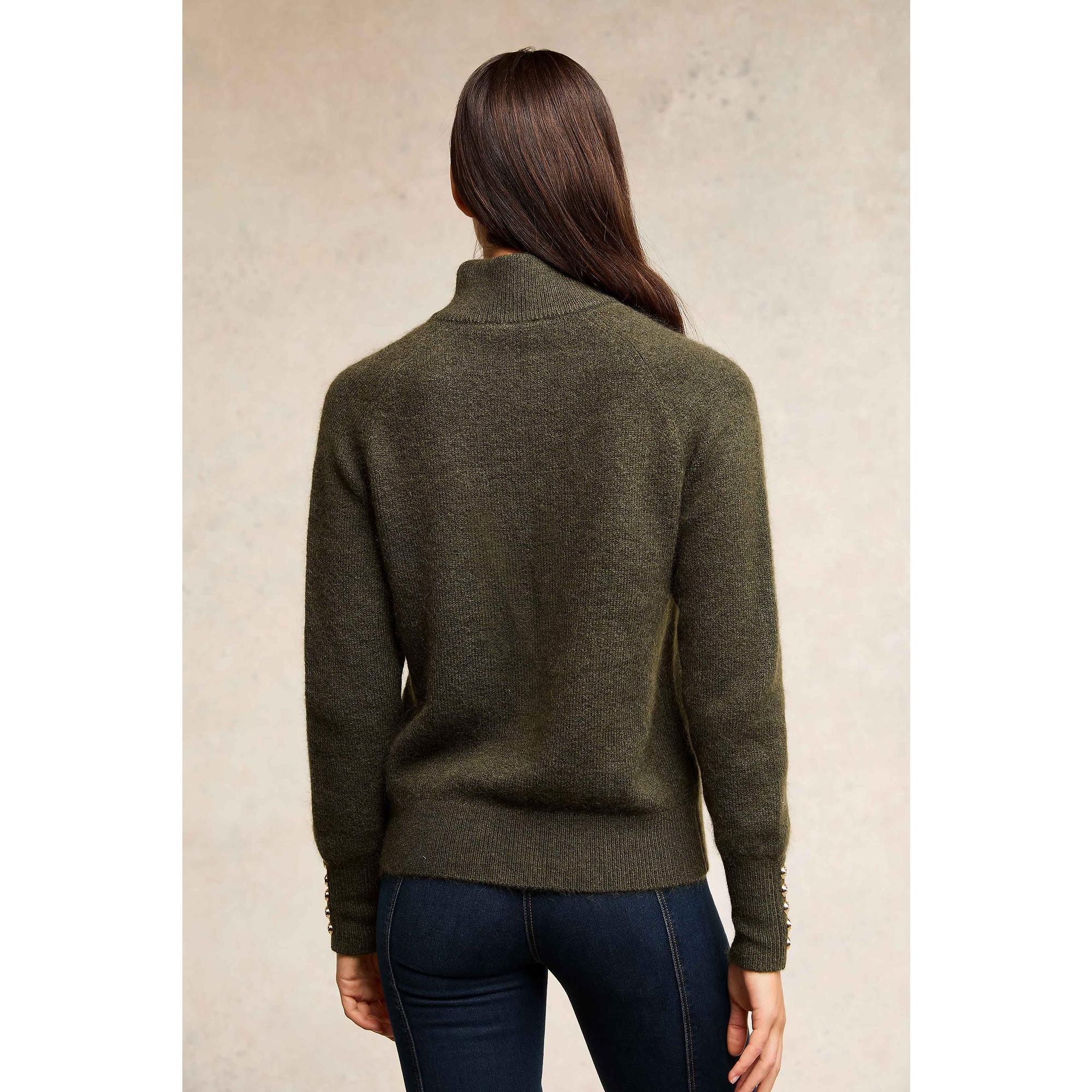 Product image 6 of 7 of Holland Cooper Women's Tori Quarter Zip Knit - Forest Green