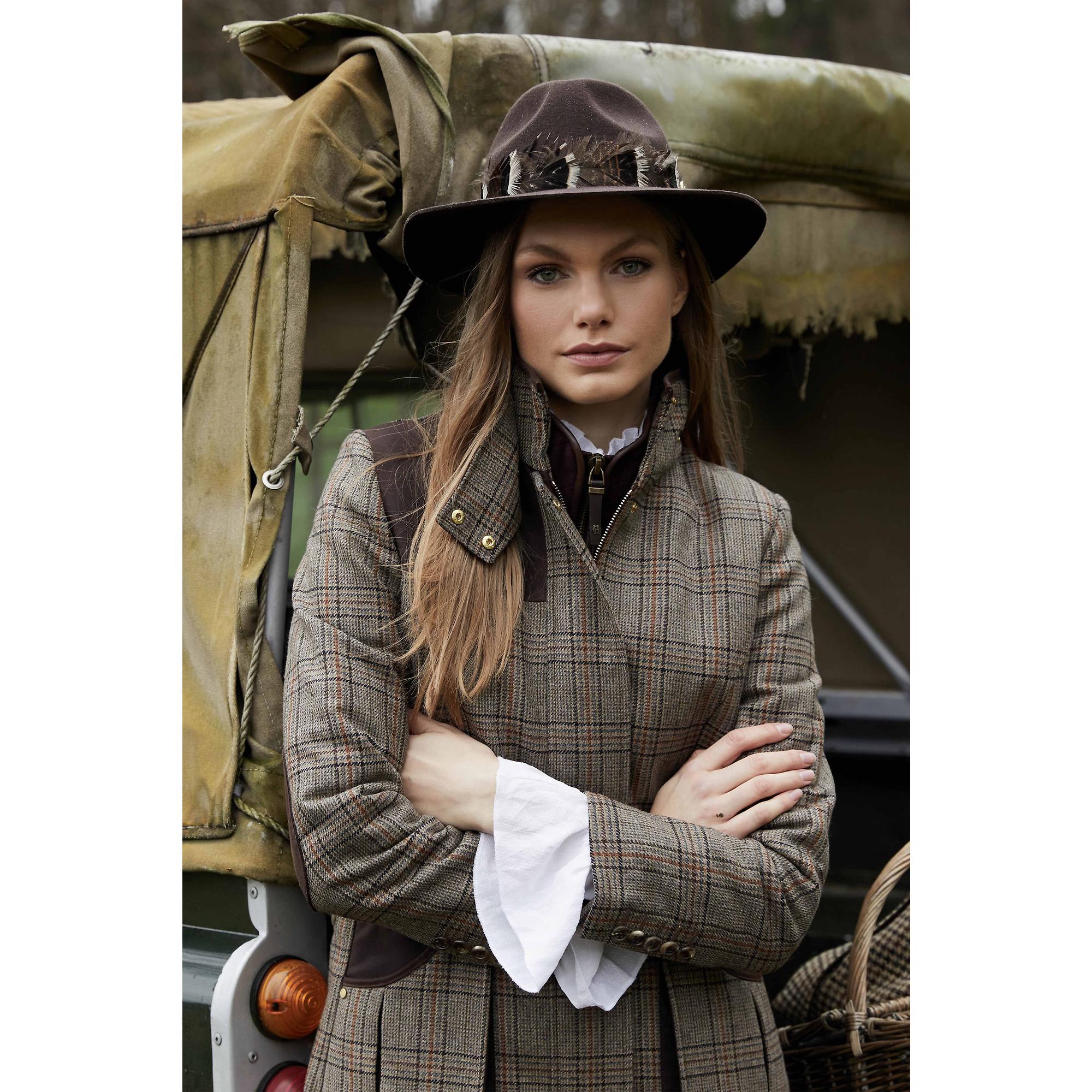 Product image 2 of 9 of Holland Cooper Trilby Hat Iridescent Feather Band - Chocolate