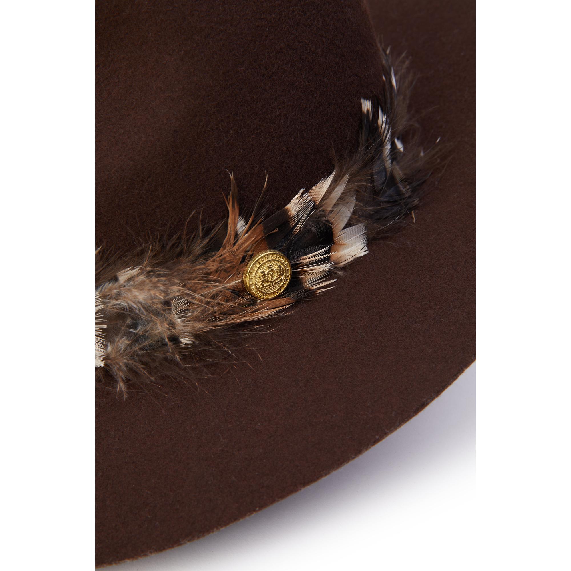 Product image 8 of 9 of Holland Cooper Trilby Hat Iridescent Feather Band - Chocolate