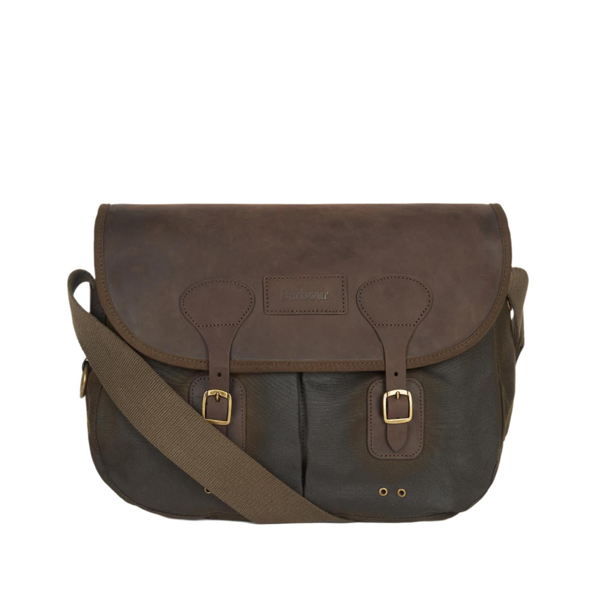 Product image 1 of 8 of Barbour Wax Leather Tarras Bag - Olive