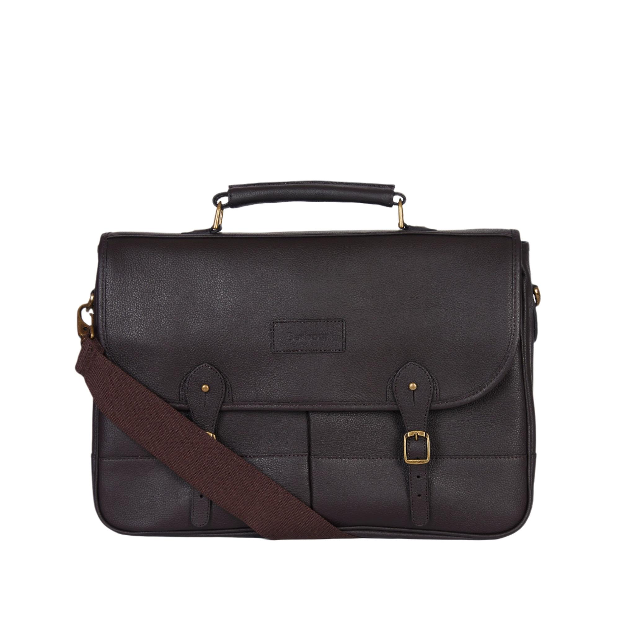 Product image 1 of 6 of Barbour Leather Briefcase - Chocolate