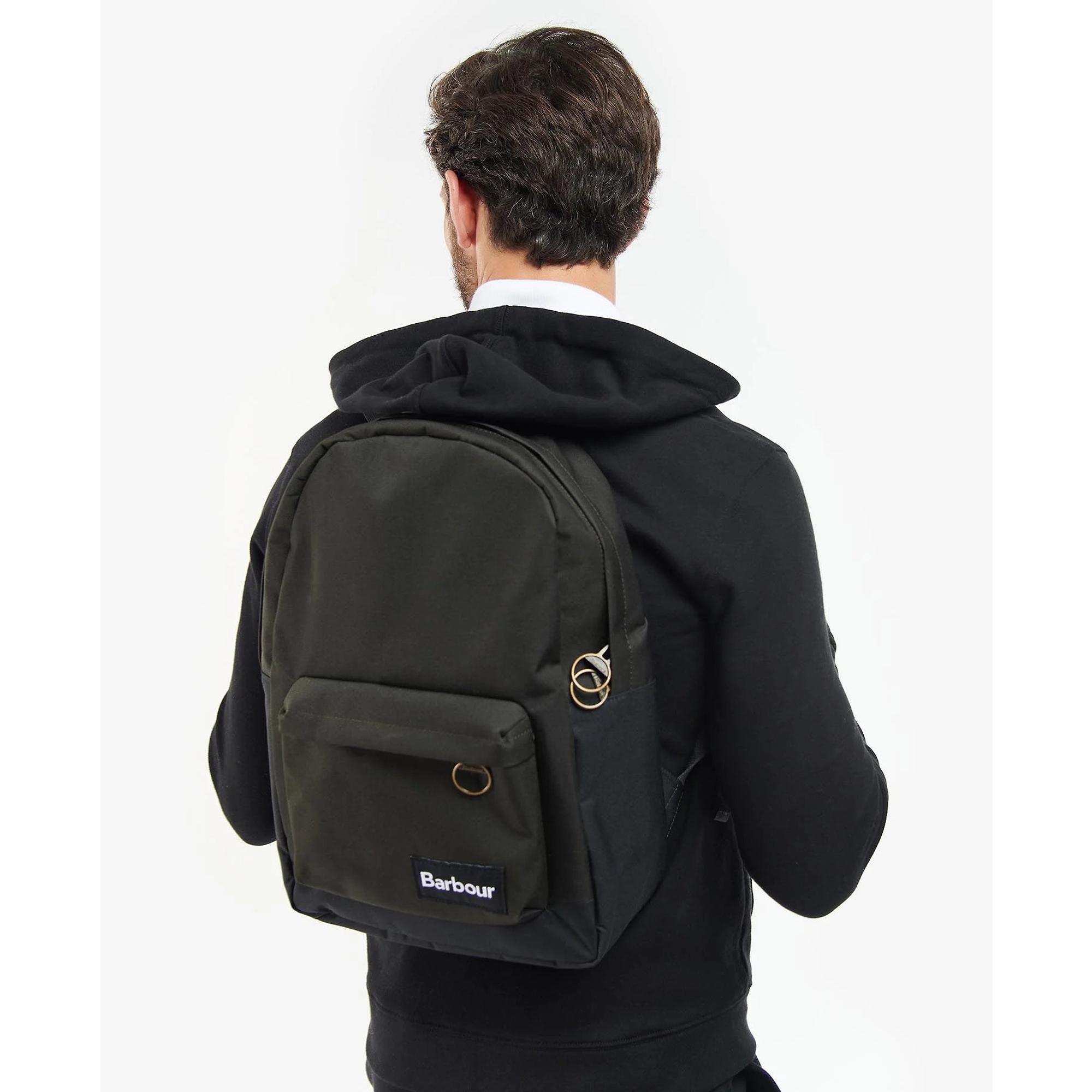 Product image 3 of 8 of Barbour Highfield Canvas Backpack - Navy/Olive